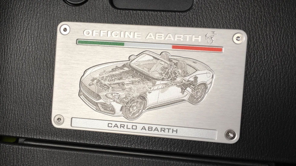 Chapa Abarth 124 Spider Chapa Abarth 124 Spider aluminio