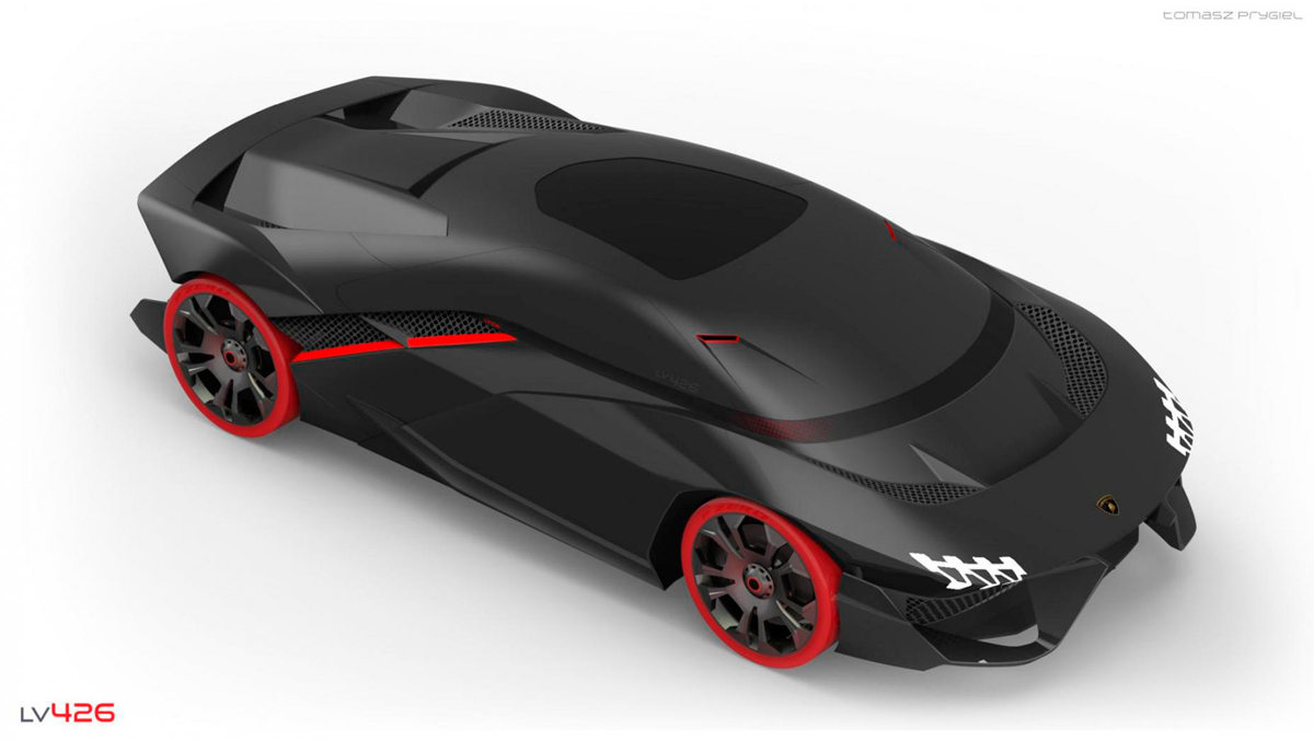 Este concept de Lamborghini (no oficial) no tiene parabrisas 