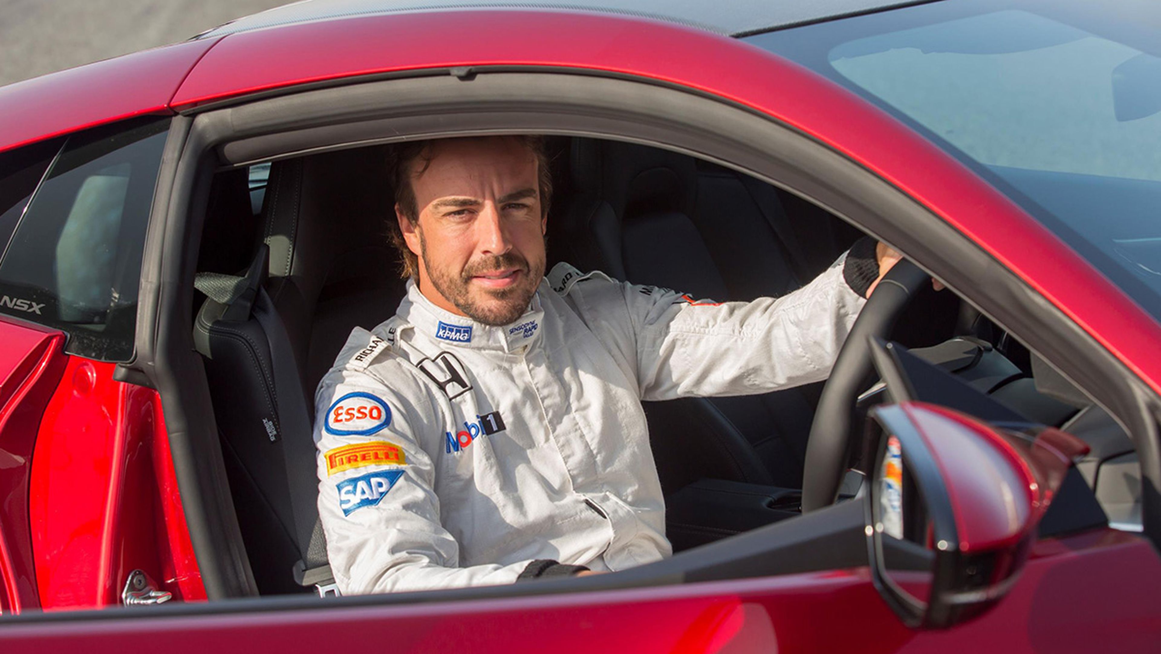 Fernando Alonso prueba el nuevo Honda NSX 2016
