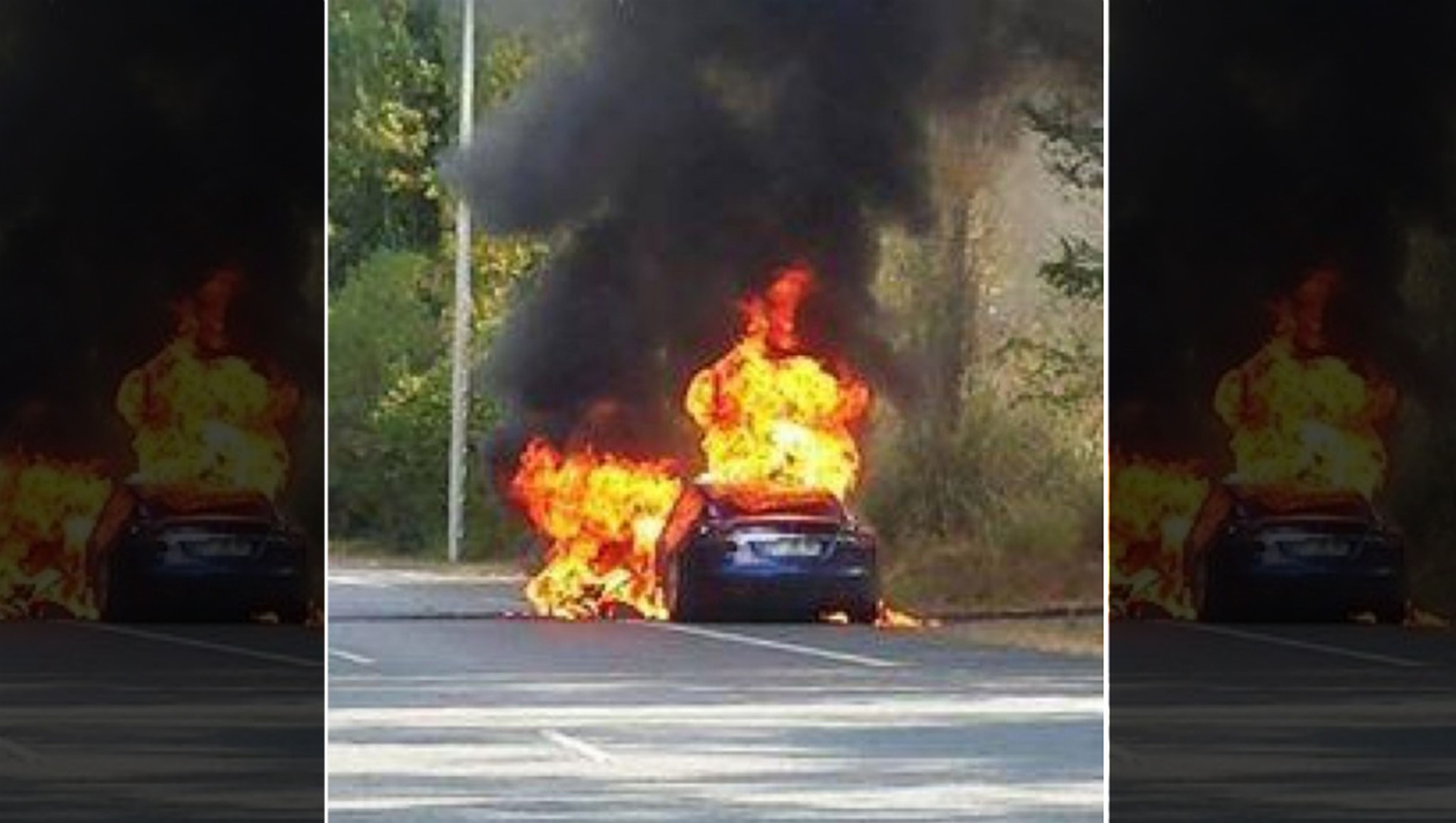 Tesla Model S arde en Francia