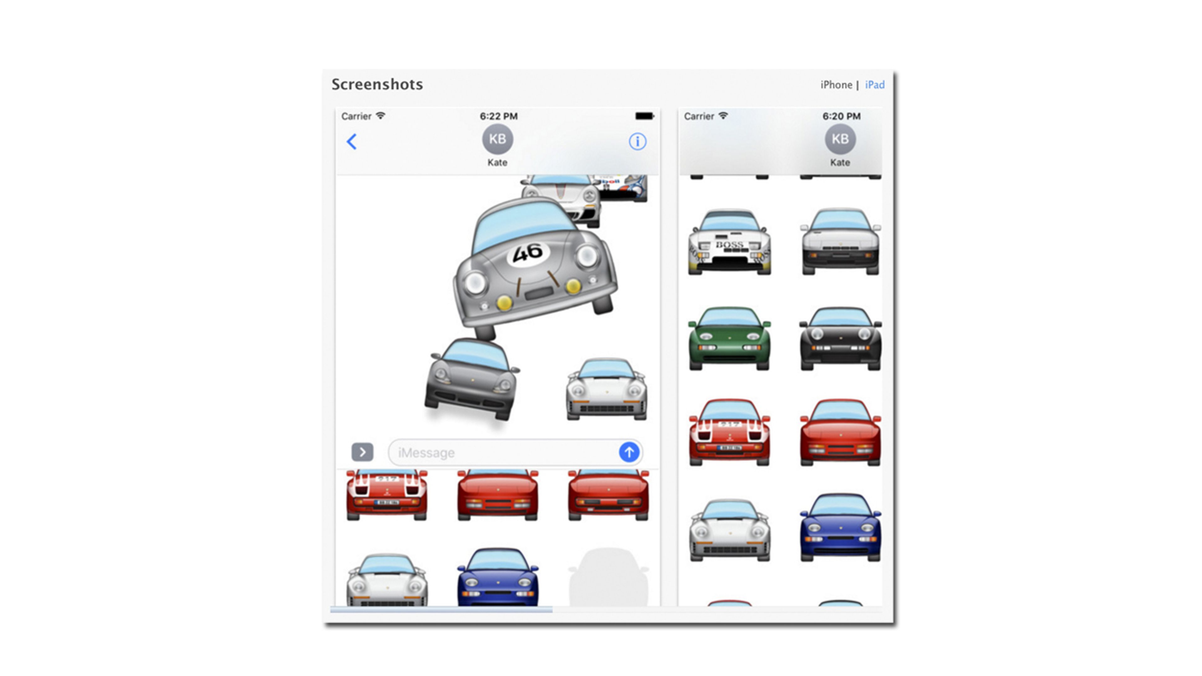 Iconos Porsche en iPhone
