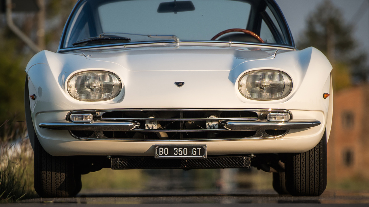 Lamborghini 350 GT faros Lamborghini 350 GT clásico restaurado lujo deportivo berlinetta blanco