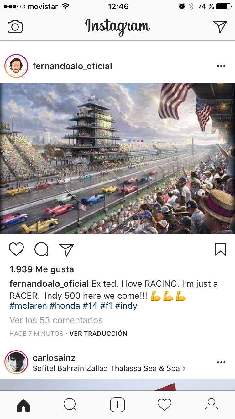 Instagram de Alonso Instagram de Alonso