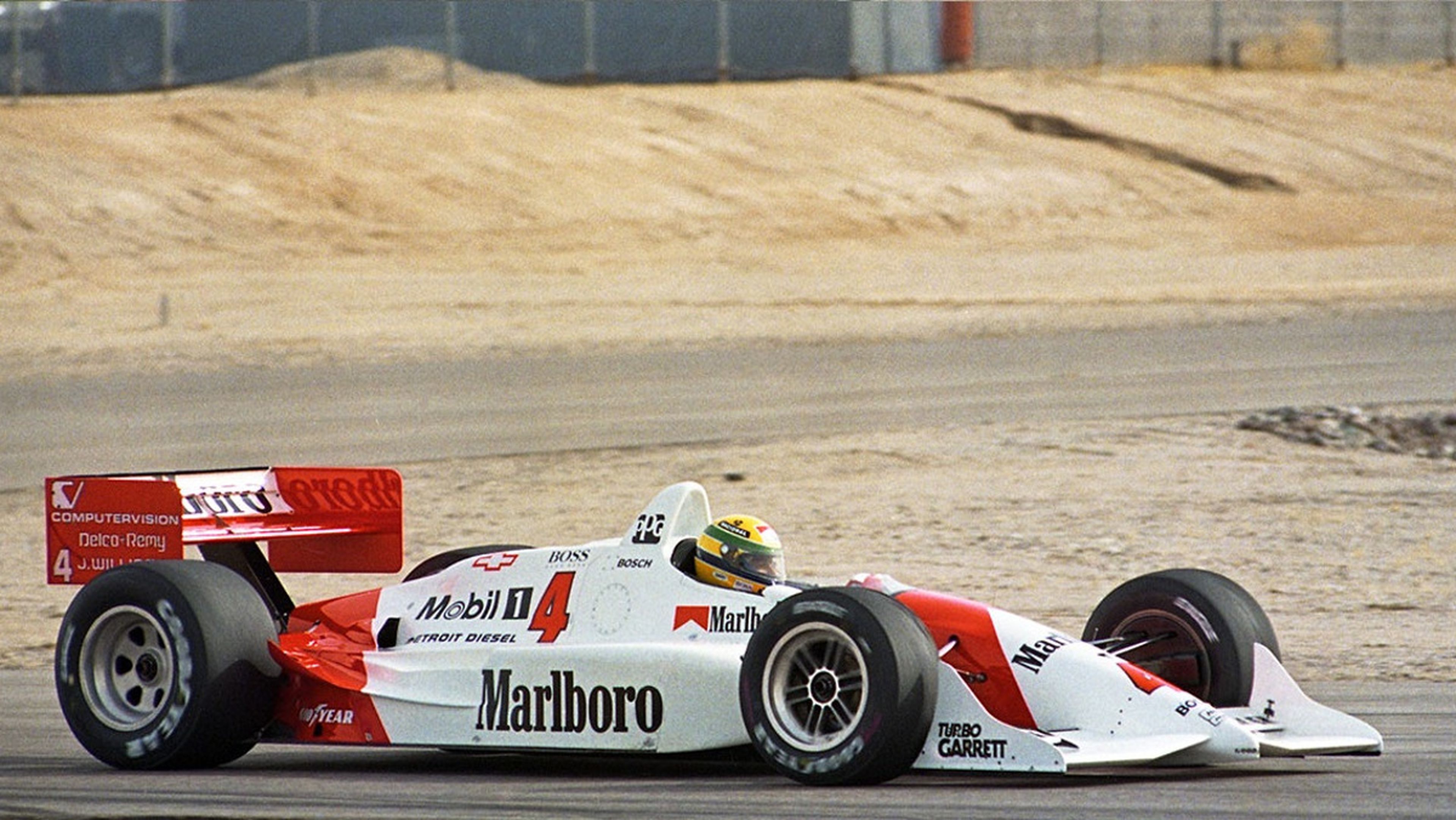 Senna con un Penske 1992 en el Firebird Raceway