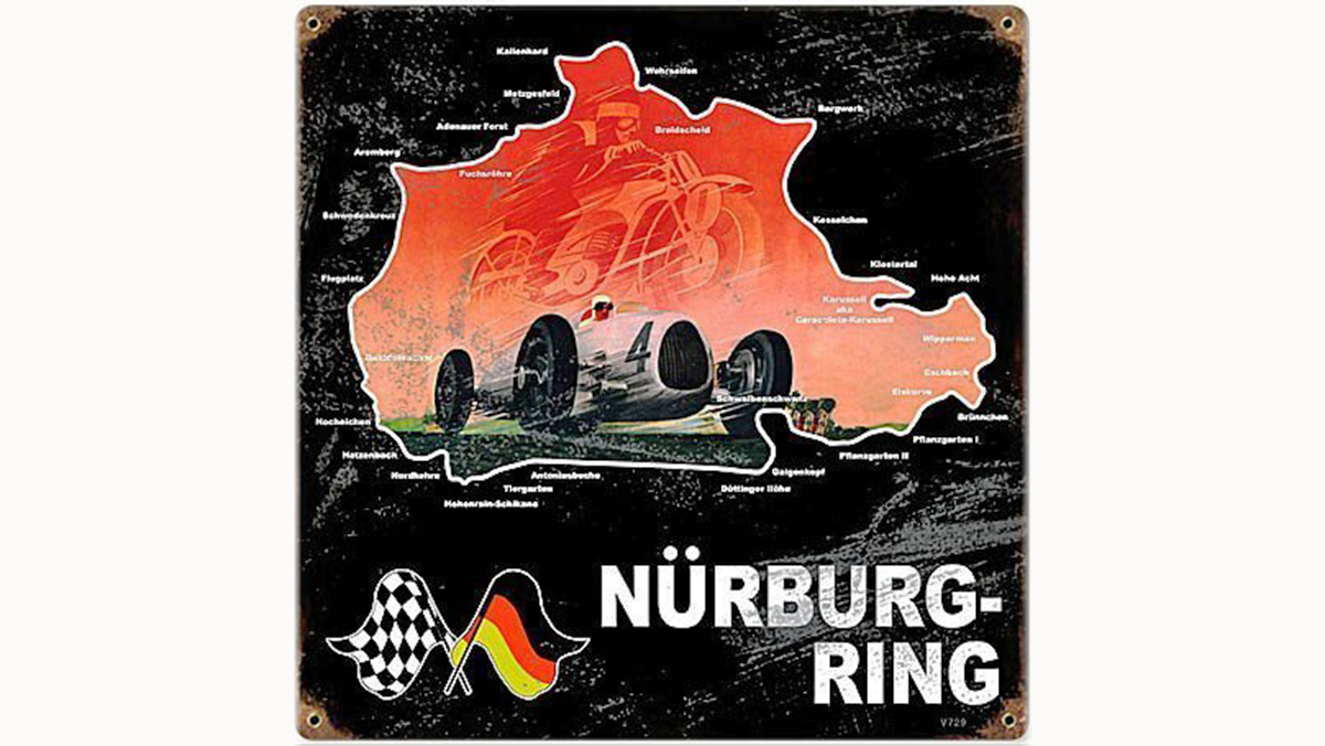 Los 9 mejores regalos para los locos de Nürburgring - Chapa decorativa Los 9 mejores regalos para los locos de Nürburgring - Chapa decorativa