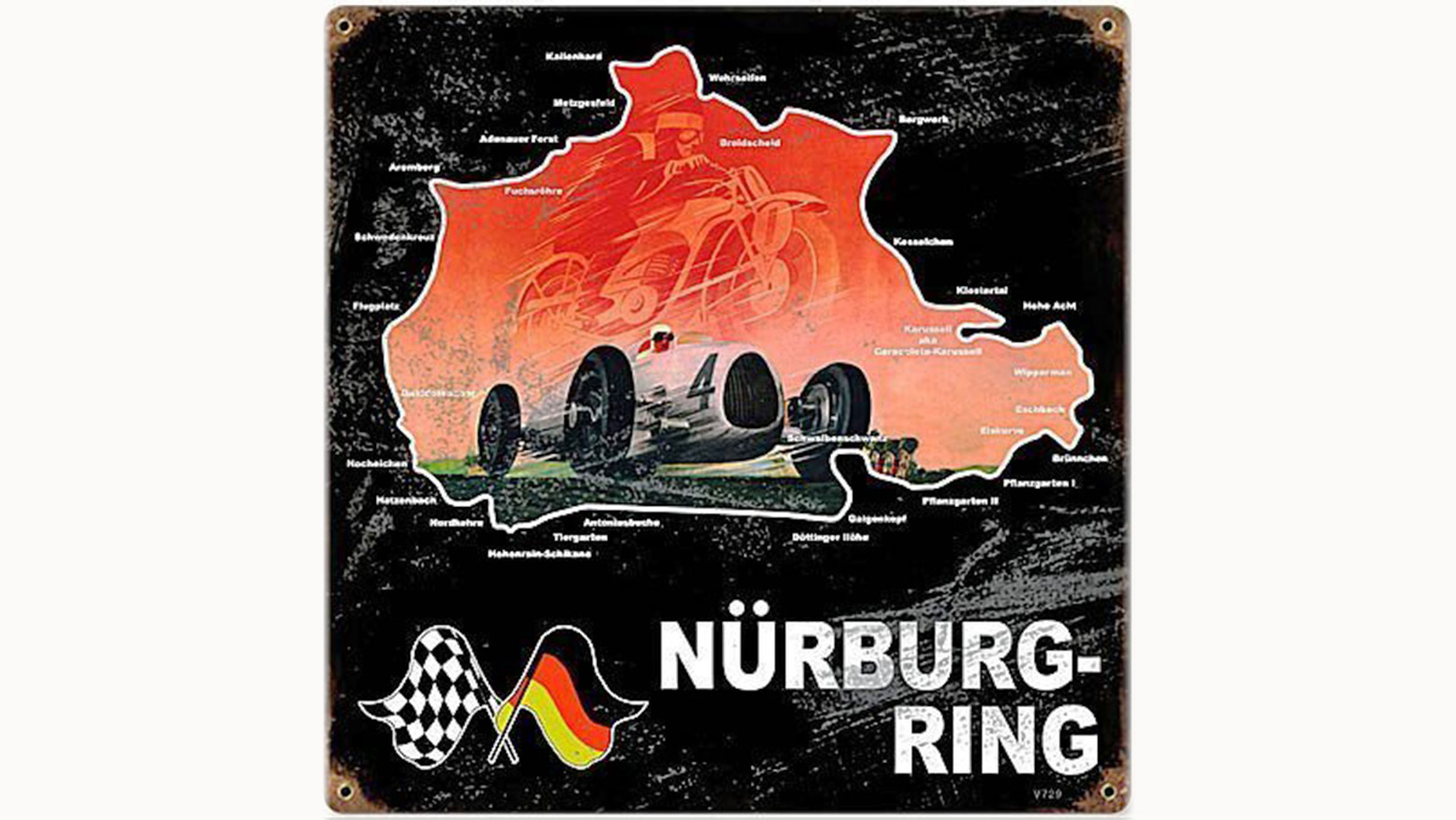 Los 9 mejores regalos para los locos de Nürburgring - Chapa decorativa