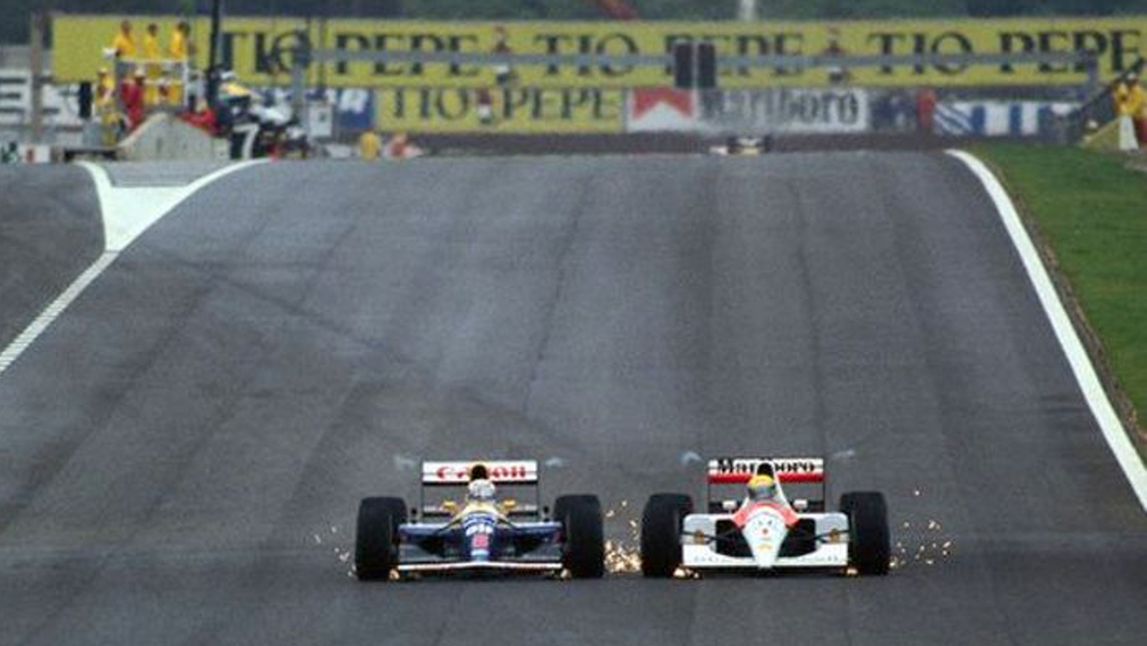 El GP de España ha vivido grandes duelos, pero ninguno como el Senna-Mansell del 91