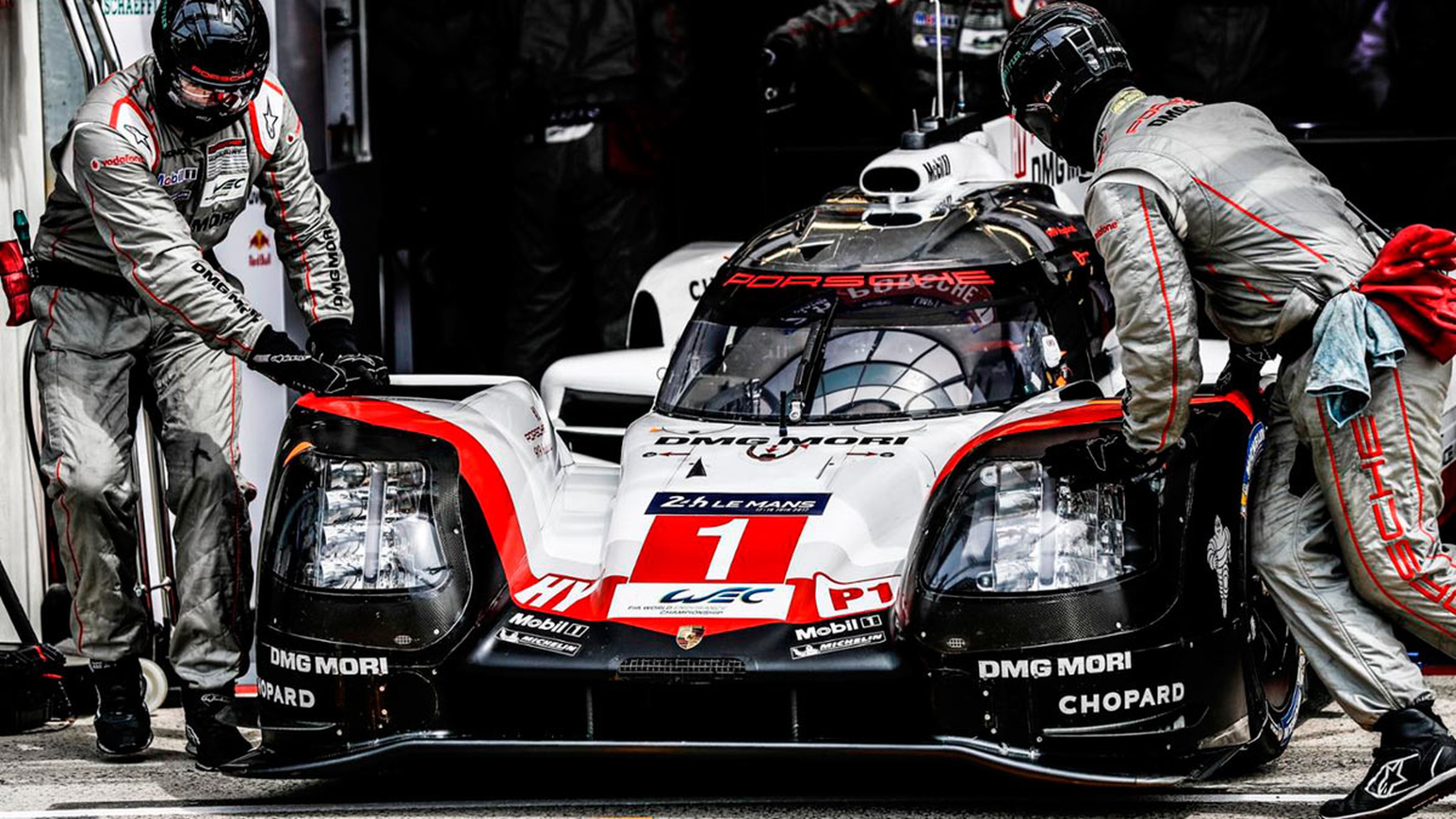 Equipo Porsche en Le Mans