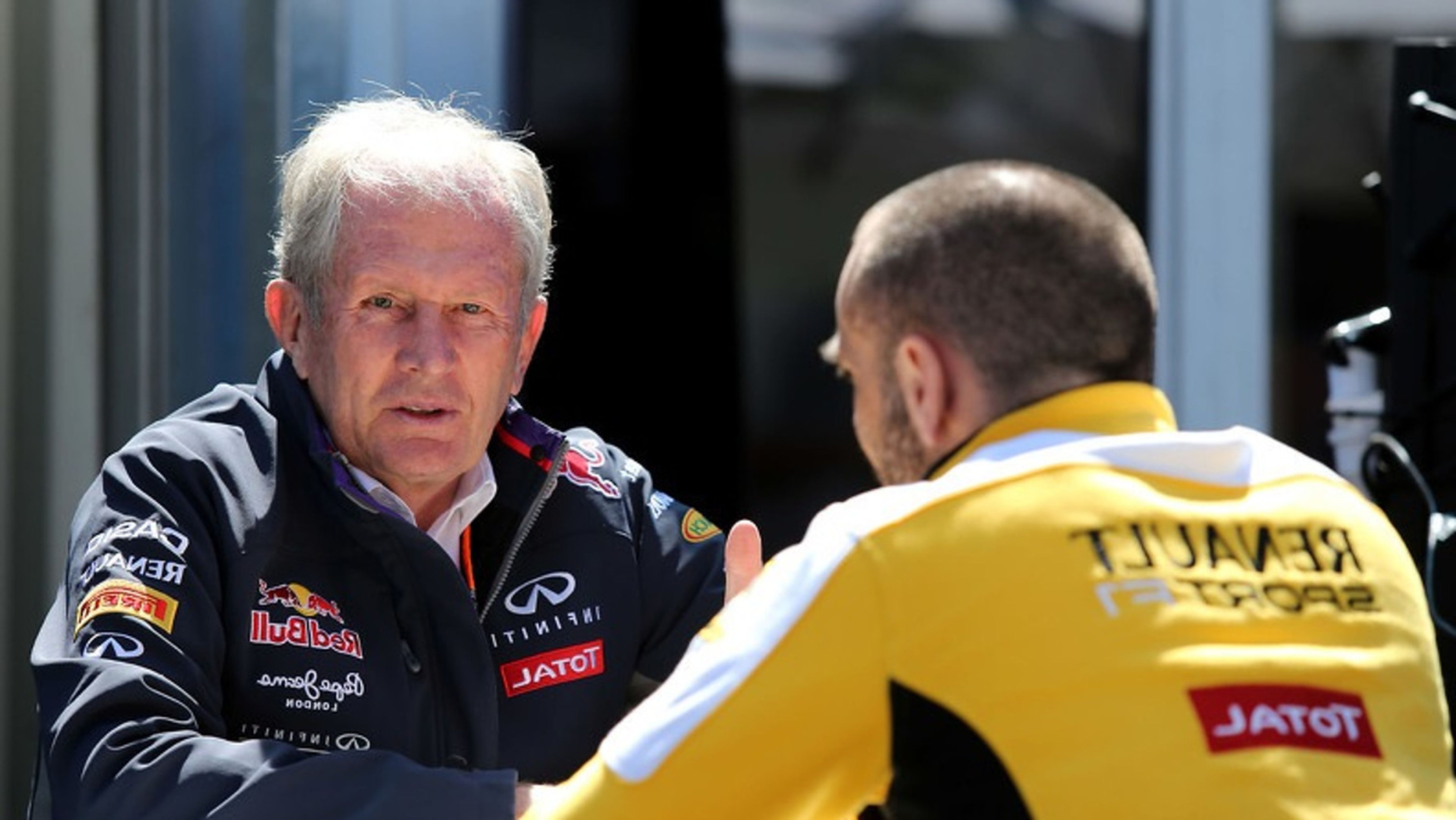 Cyril Abiteboul, y de Red Bull, Helmut Marko