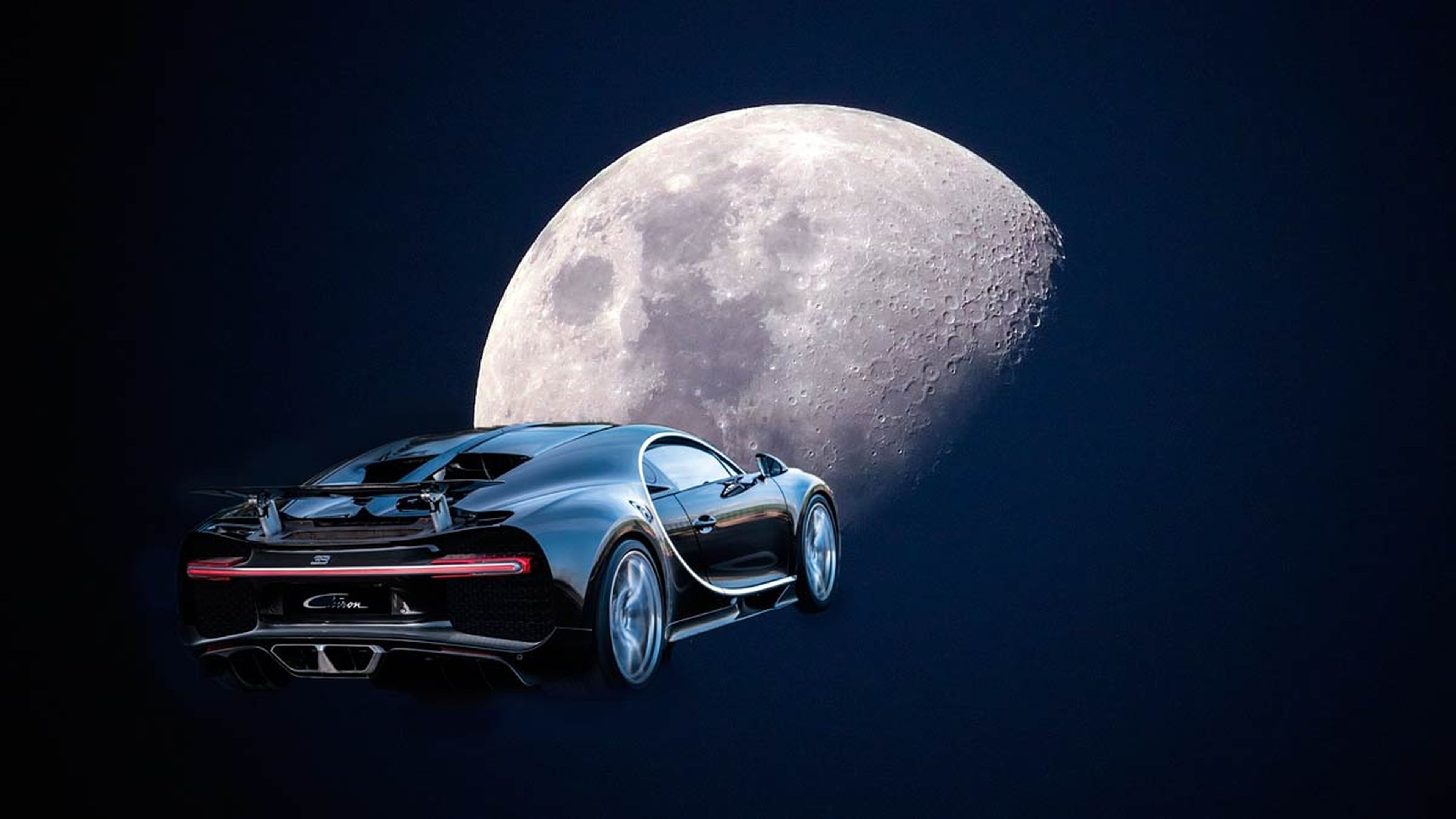 Bugatti Chiron a la luna