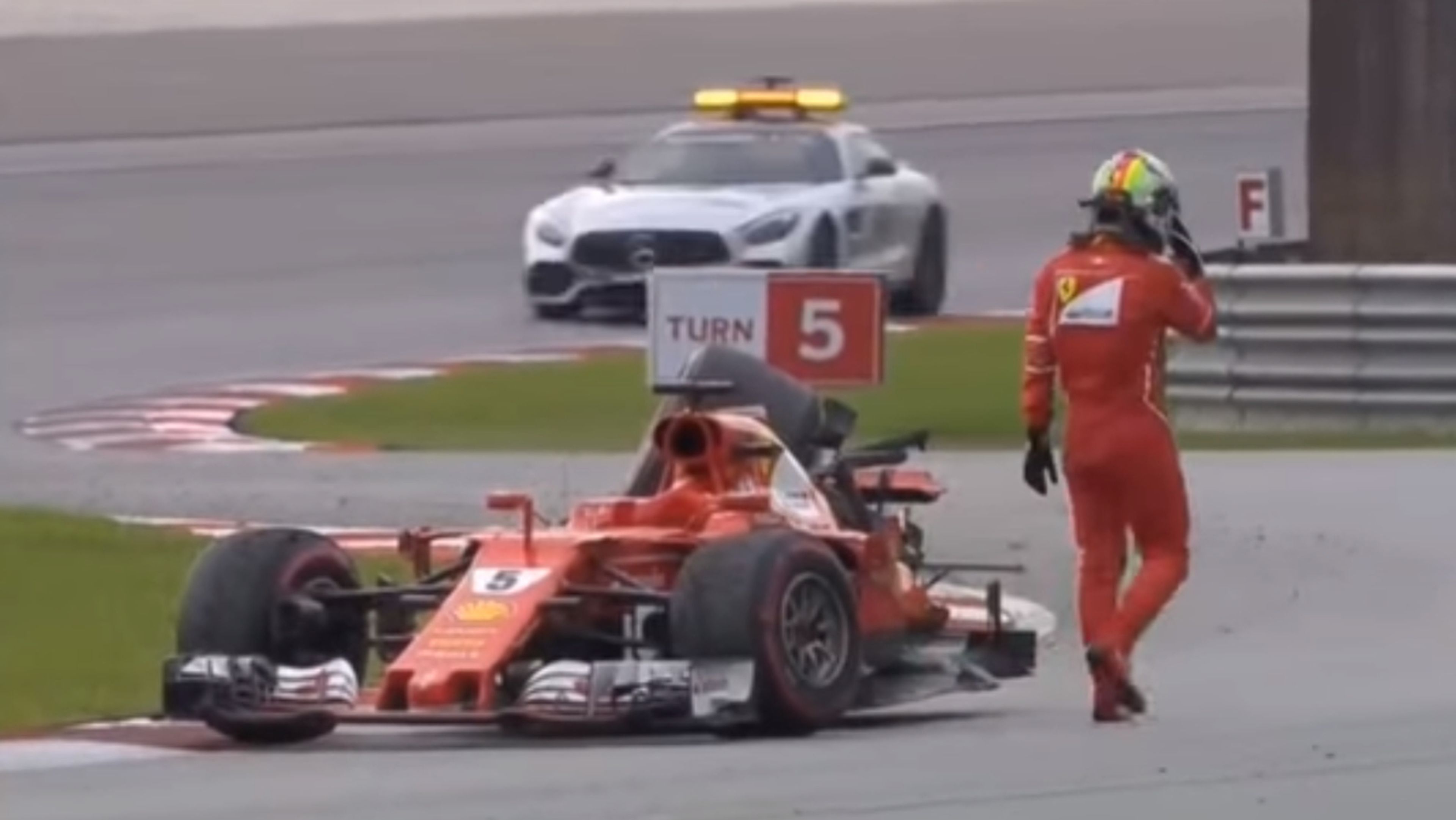 La piña de Vettel Y Stroll en Malasia F1 2017
