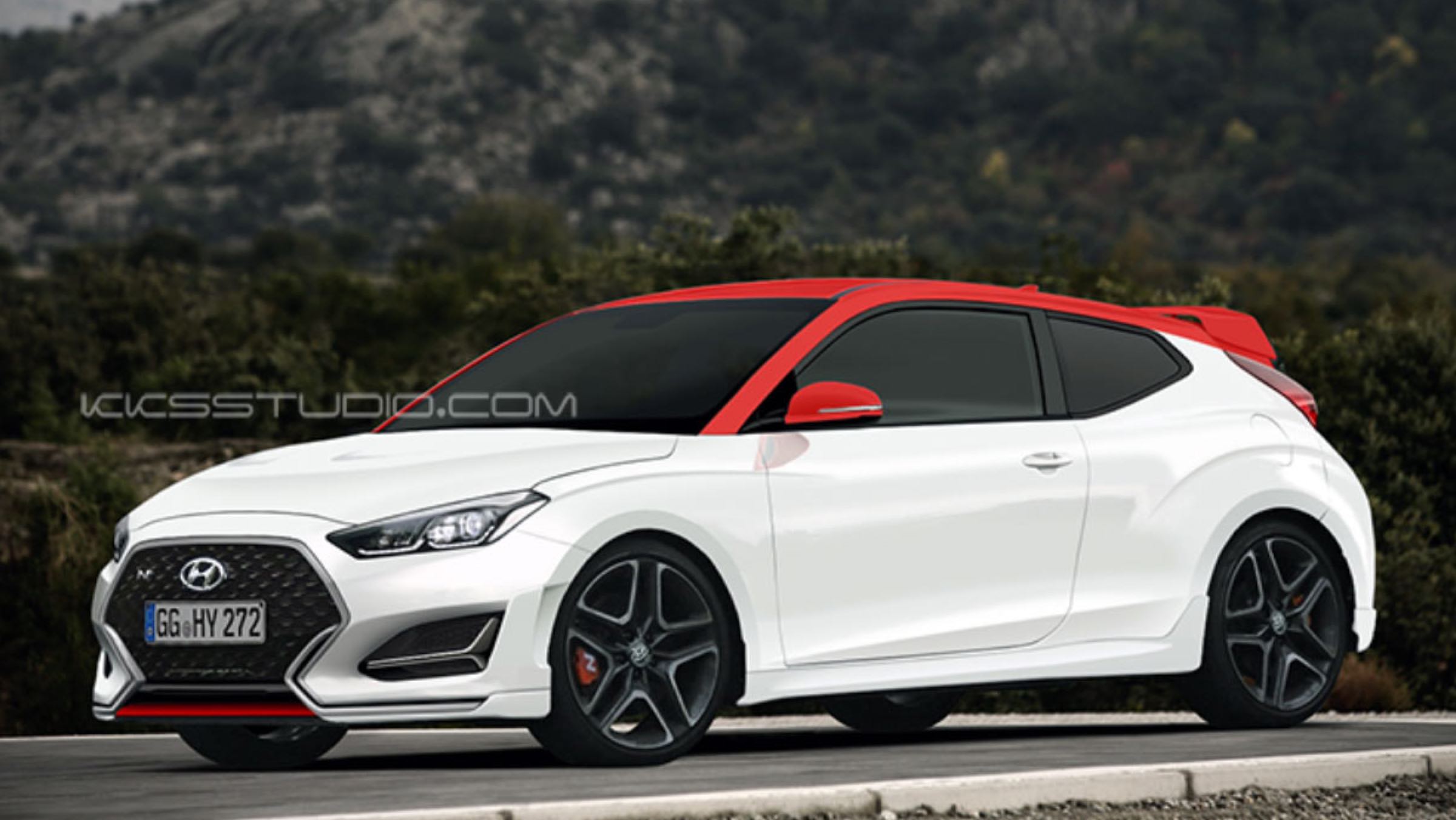 Hyundai Veloster N render Hyundai Veloster N render
