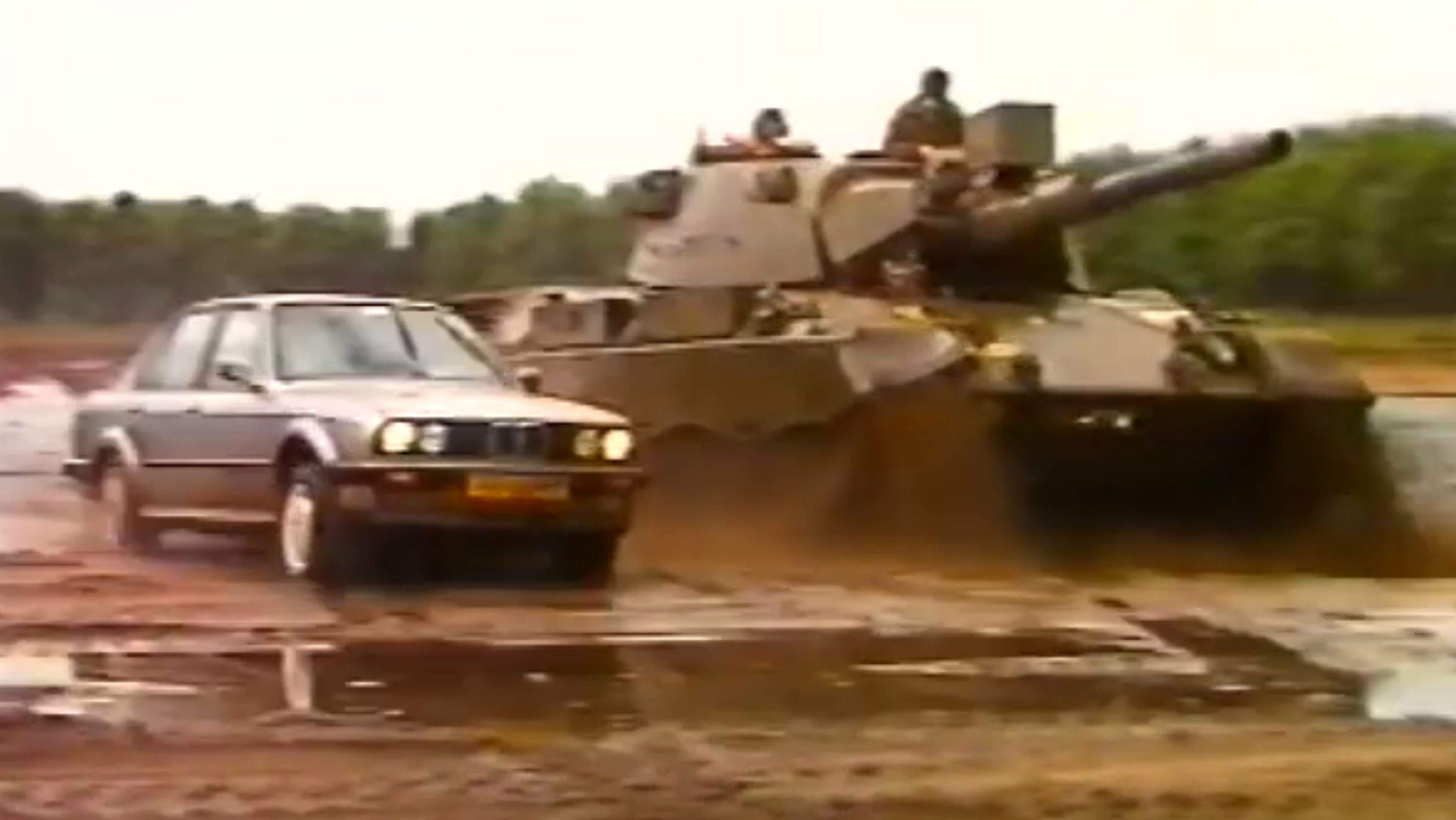 Batalla BMW 325 vs Tanque Leopard