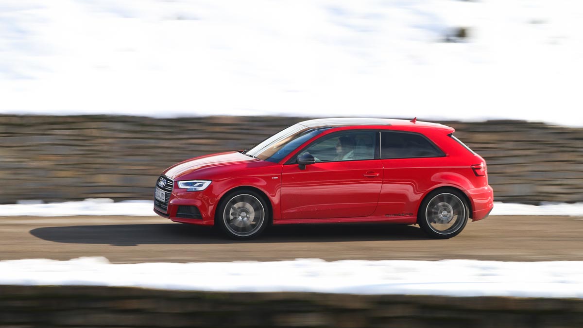 Prueba Audi A3 Quattro barrido compacto tracción integral 4x4 total hielo valle de aran montaña pirineo