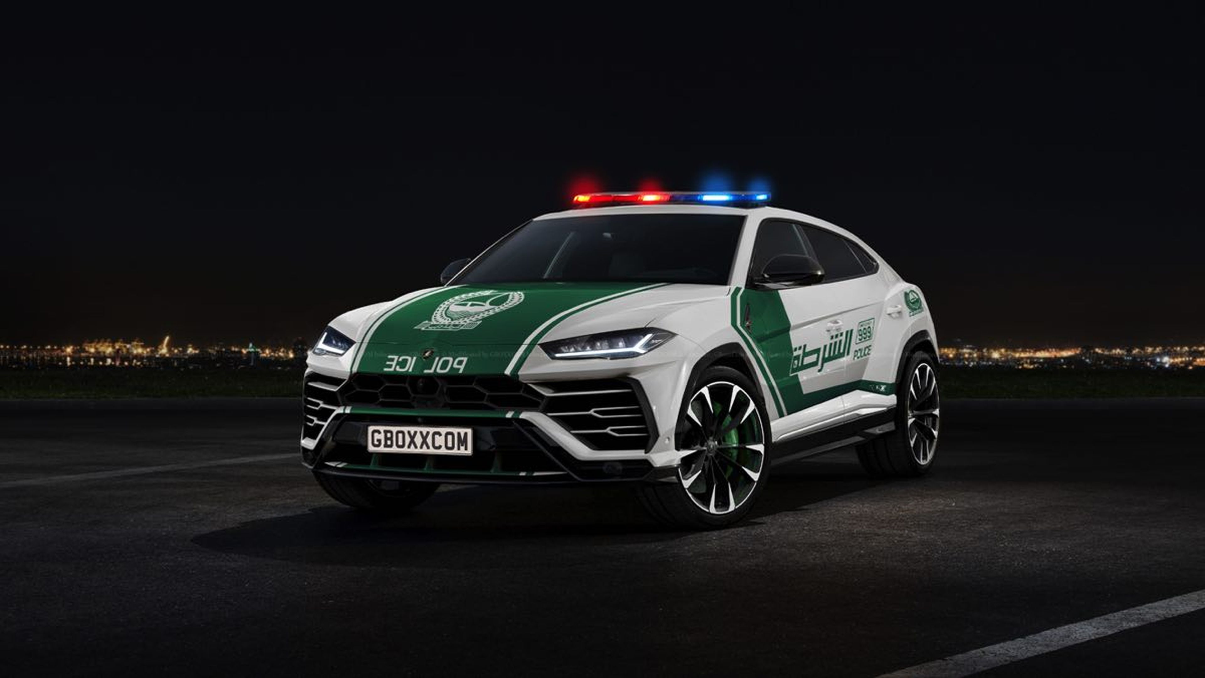 Render Lamborghini Urus de la policía de Dubai