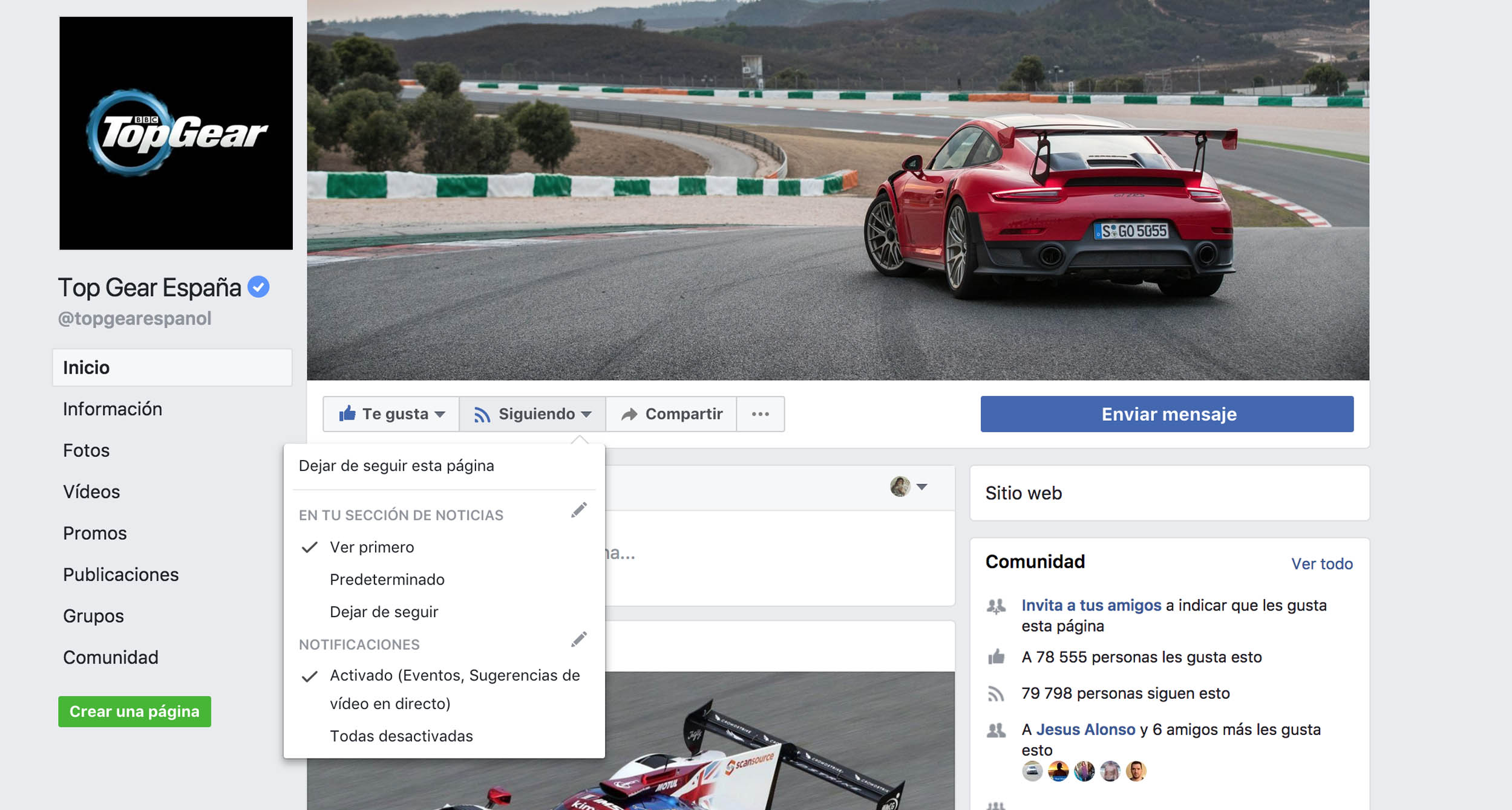 Muro de Facebook Muro de fb topgear