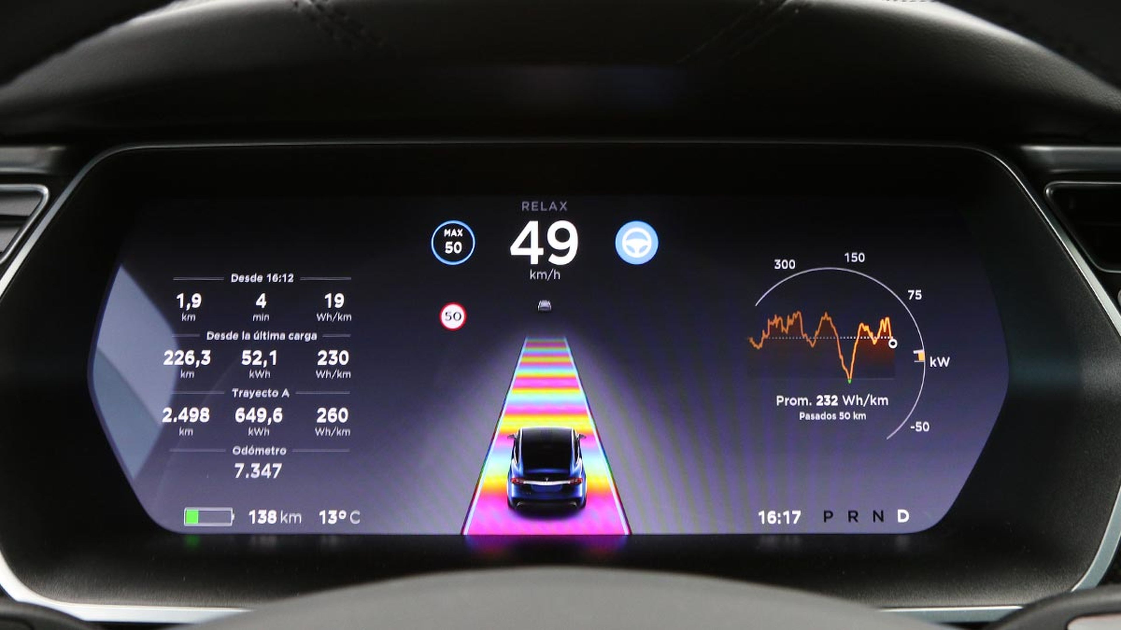 Lo más sorprendente del Tesla Model X: autopilot arco iris