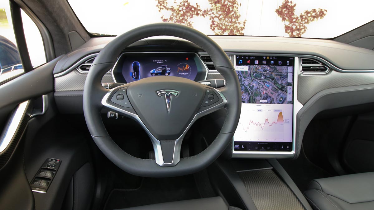 Pantallas Tesla Model X Salpicadero tecnologia futuro lujo