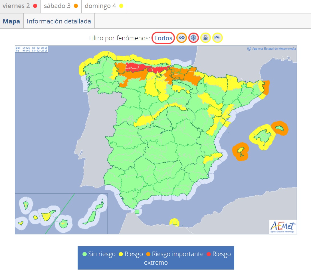 Temporal 2 al 5 Febrero 2018 Temporal 2 al 5 Febrero 2018