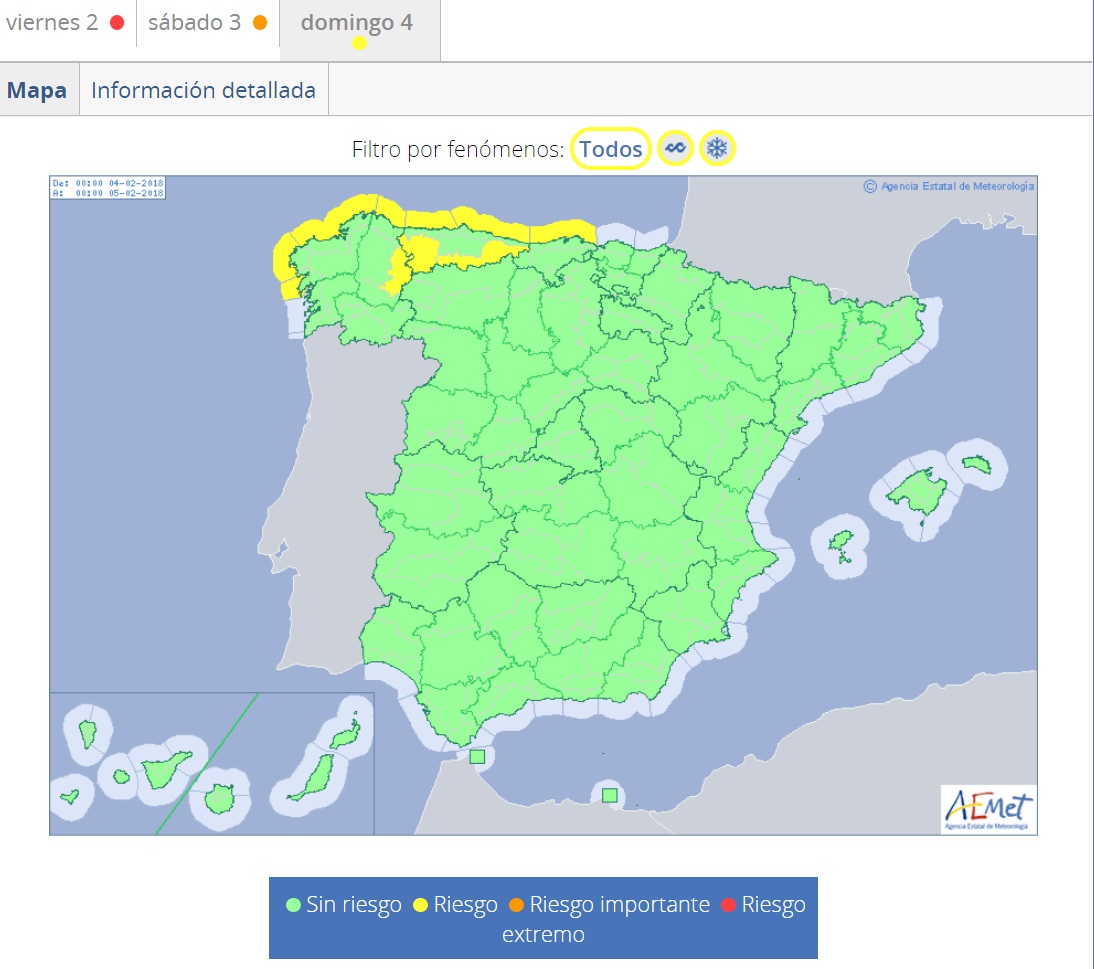 Temporal 2 al 5 Febrero 2018 Temporal 2 al 5 Febrero 2018