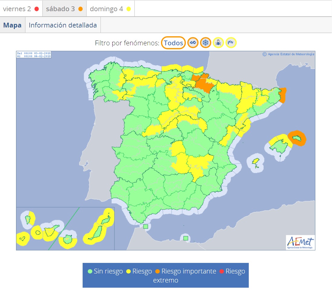 Temporal 2 al 5 Febrero 2018 Temporal 2 al 5 Febrero 2018