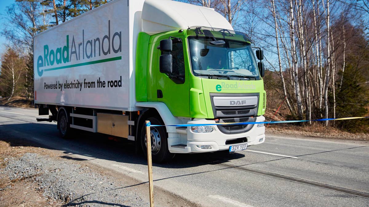 La carretera eléctrica de Suecias eRoad Arlanda es su nombre