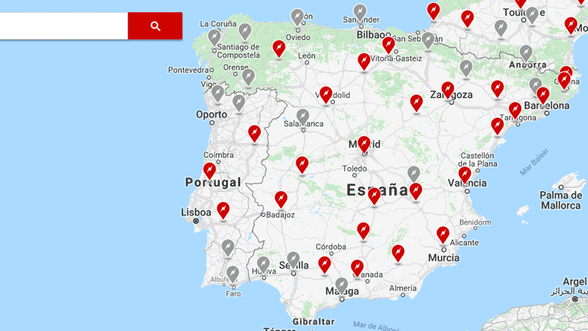 Mapa supercargadores Tesla Mapa supercargadores Tesla