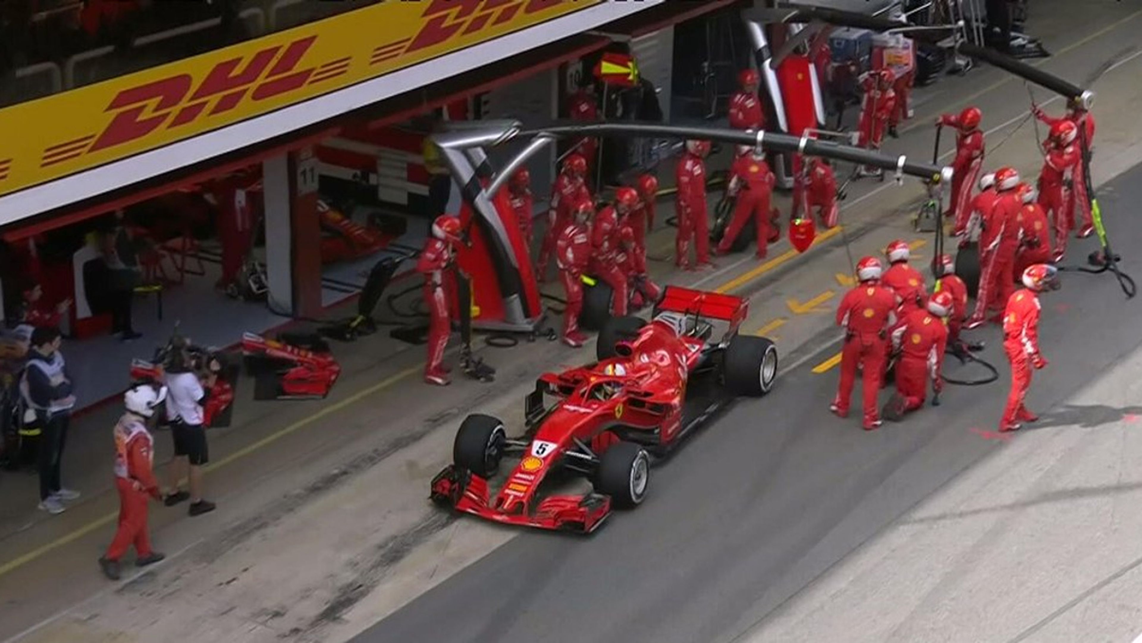 Parada Vettel España F1 2018 Cagada