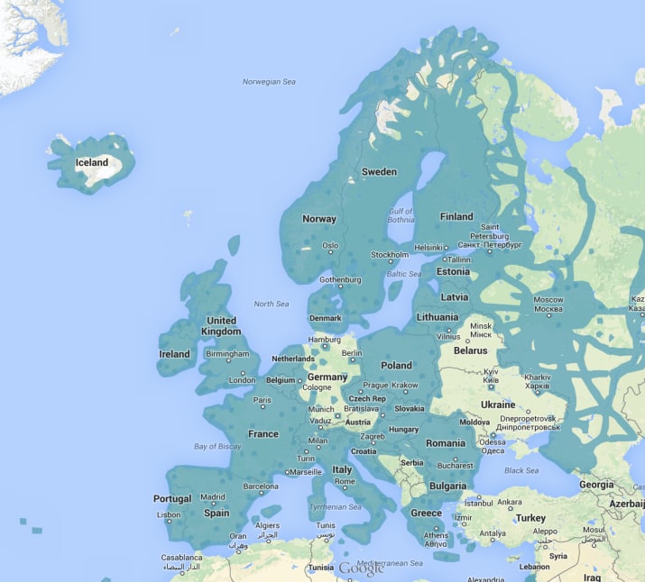 Los sitios de los que Google Street View tiene imágenes Los sitios de los que Google Street View tiene imágenes