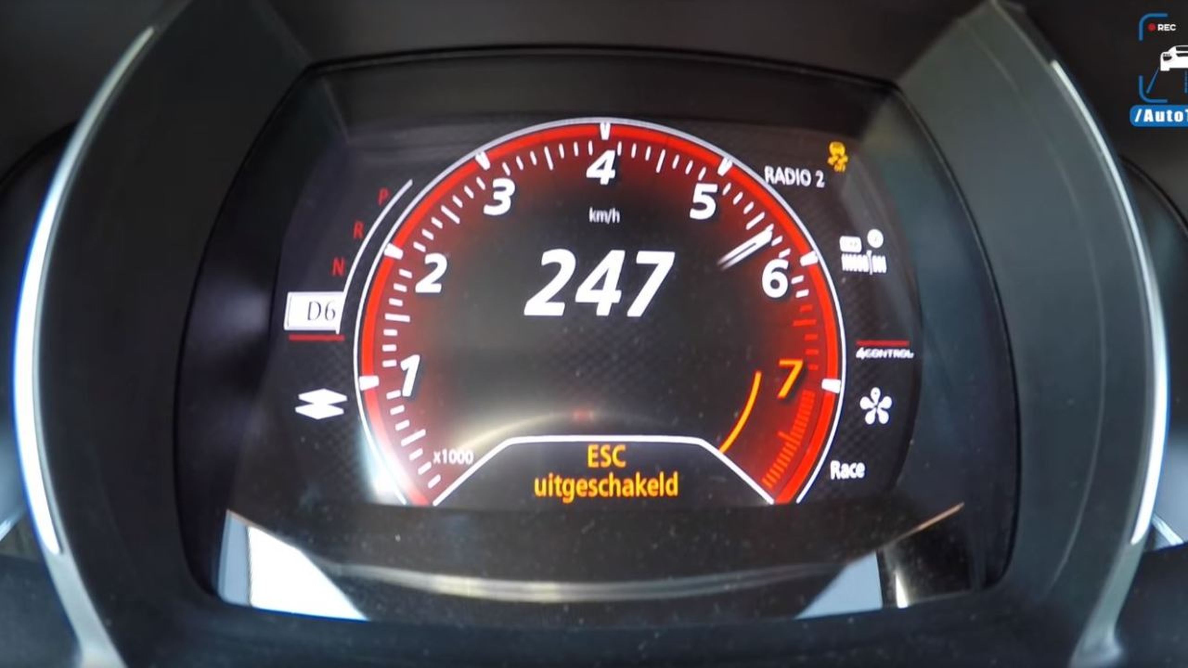 Velocidad máxima Renault Mégane RS 2018