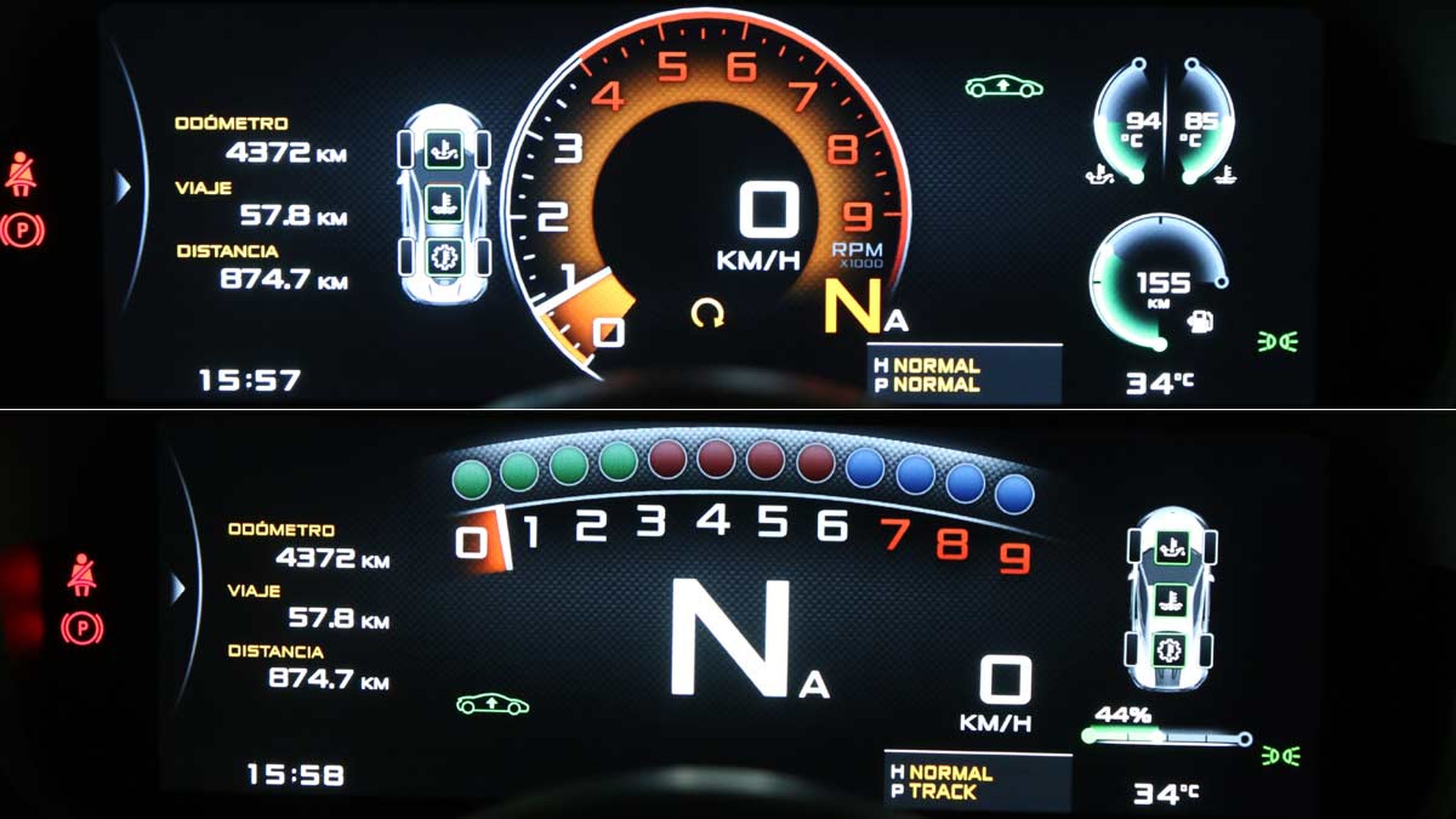 Prueba McLaren 570GT cuadro mandos
