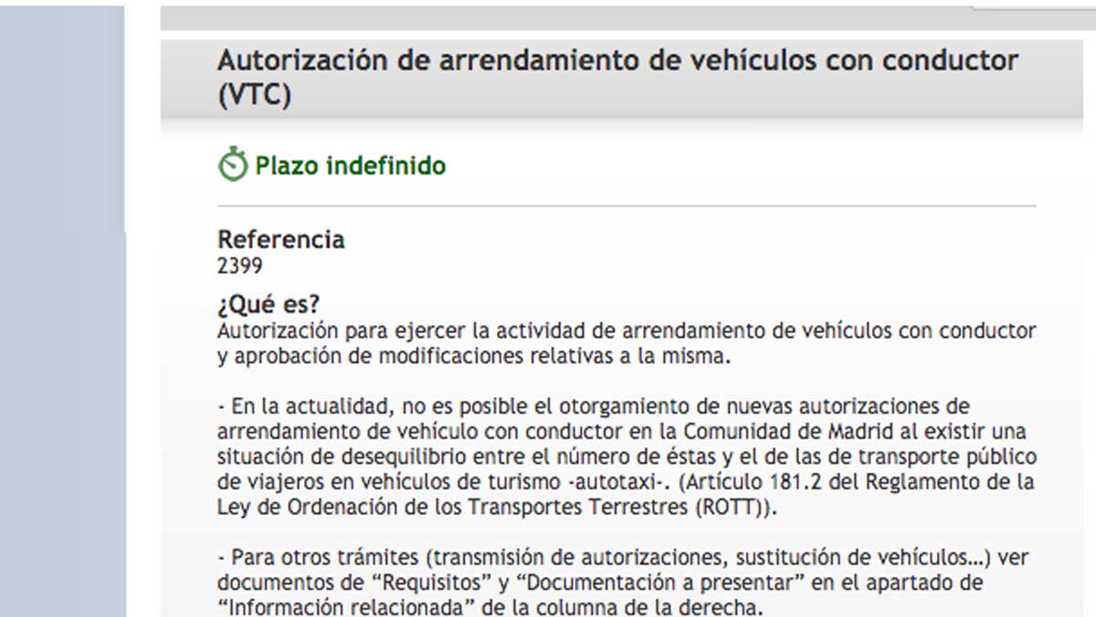Autorización VTC ayuntamiento de Madrid Autorización VTC ayuntamiento de Madrid