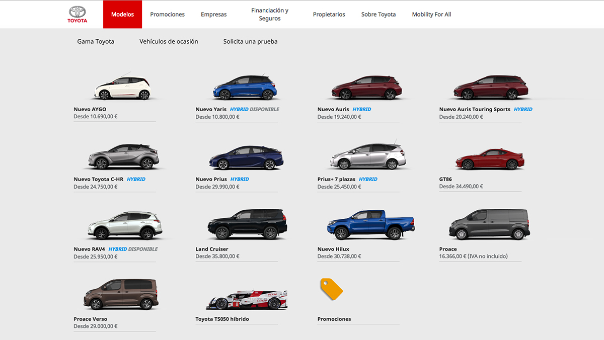 Configurador de Toyota Configurador de Toyota