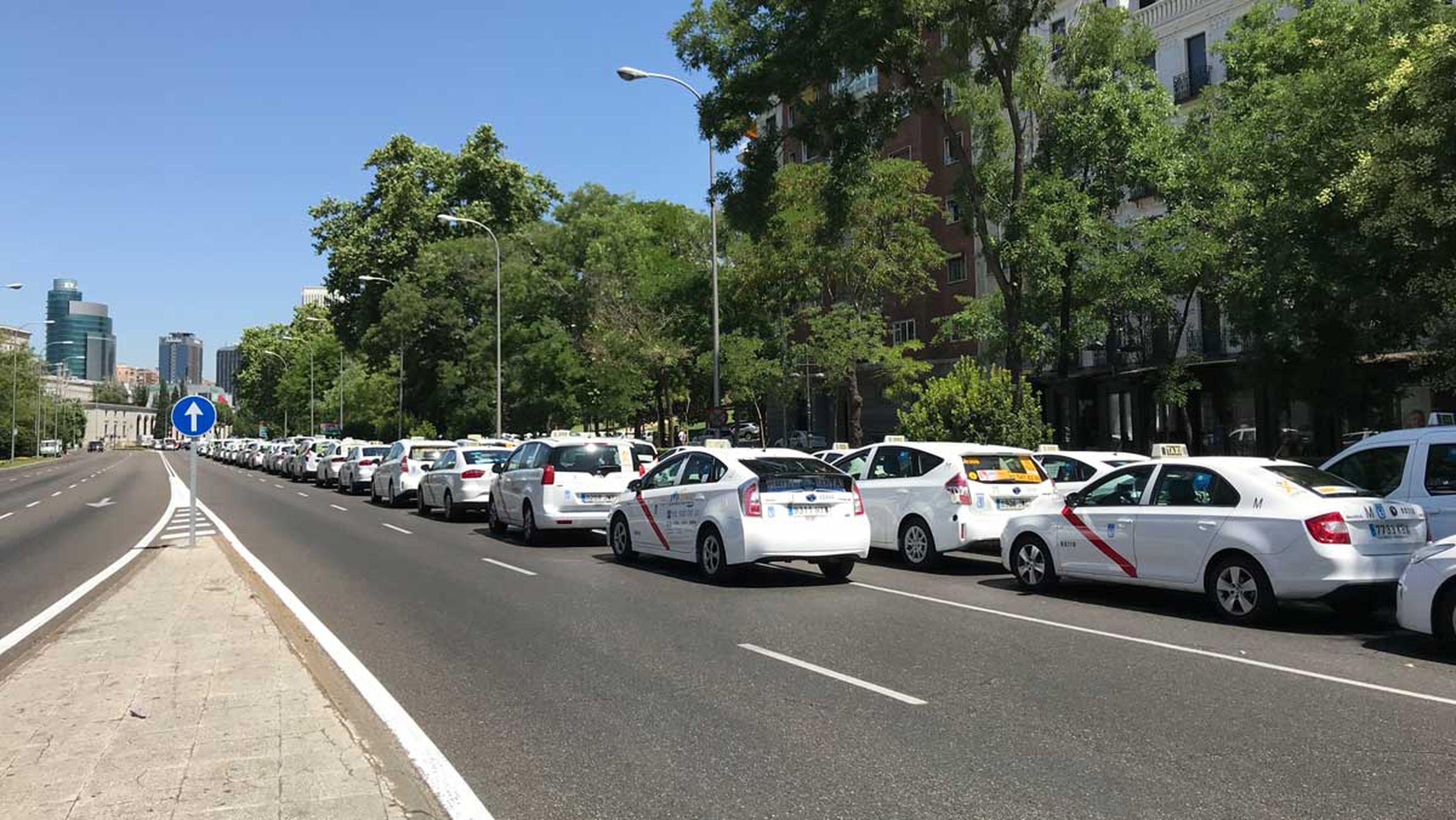 Huelga de taxi en Madrid