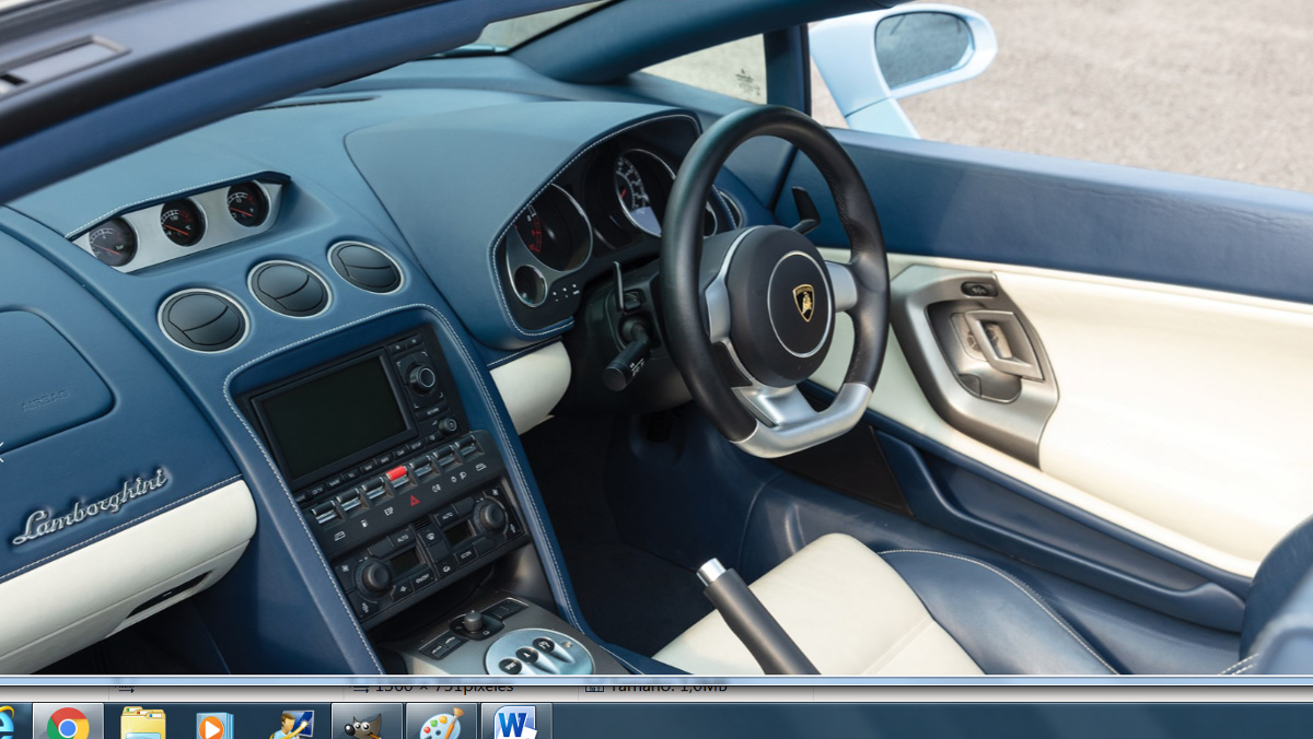 Subasta del Lamborghini Gallardo de Rod Stewart, interior Subasta del Lamborghini Gallardo de Rod Stewart, interior