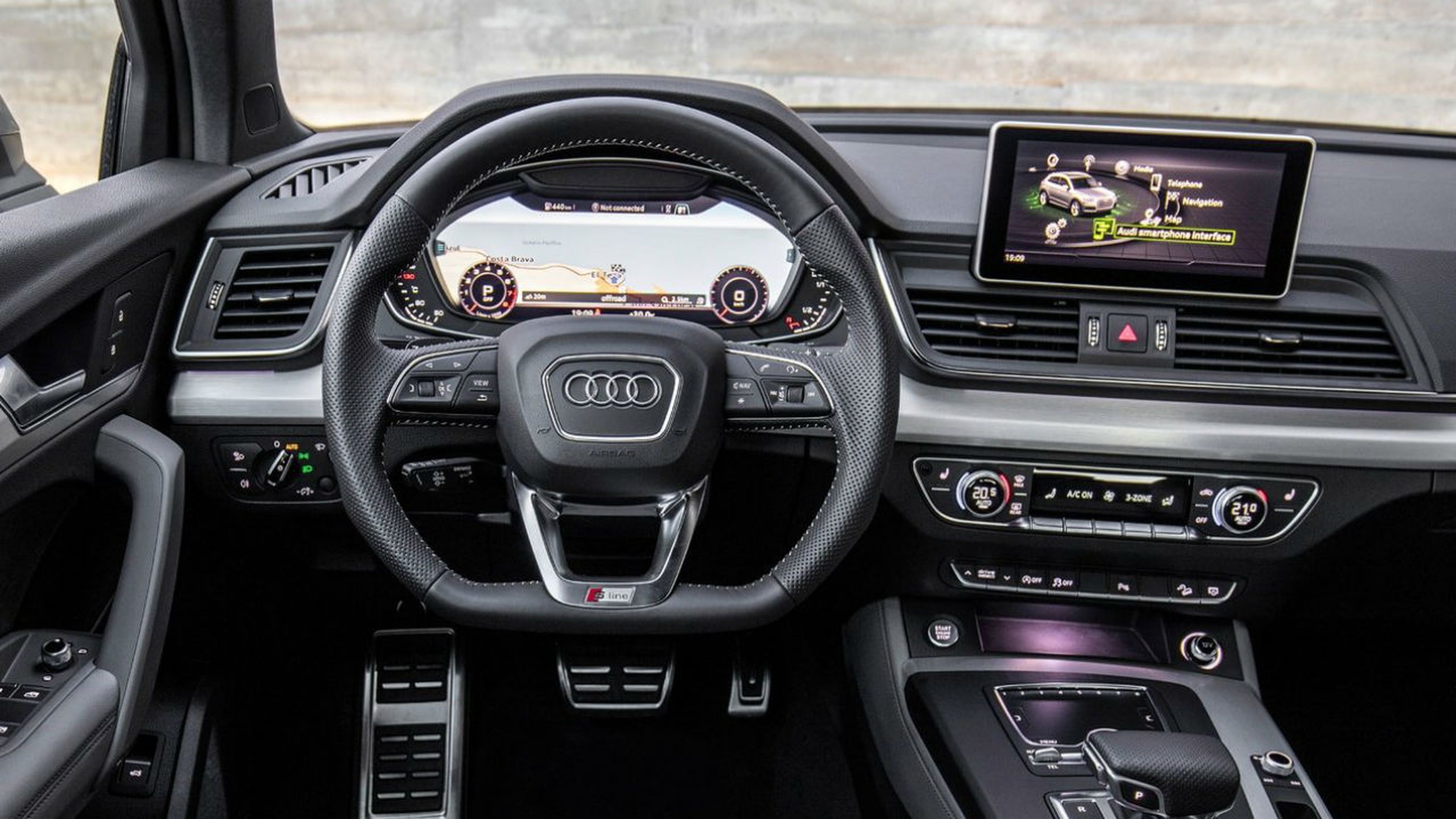 Así es el interior del actual Audi Q5.