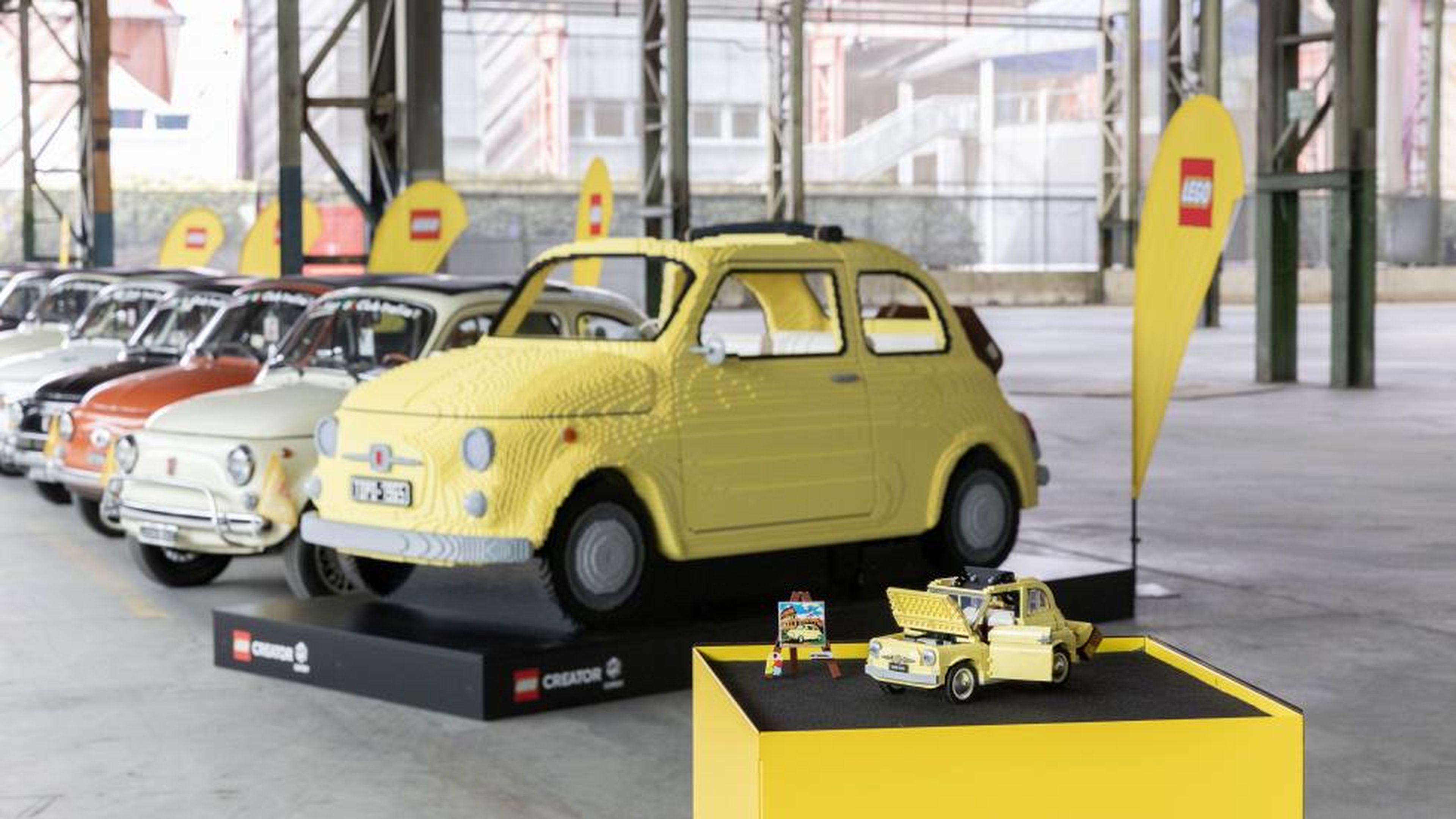 Un 500 a tamaño real en la fábrica de Fiat en Italia