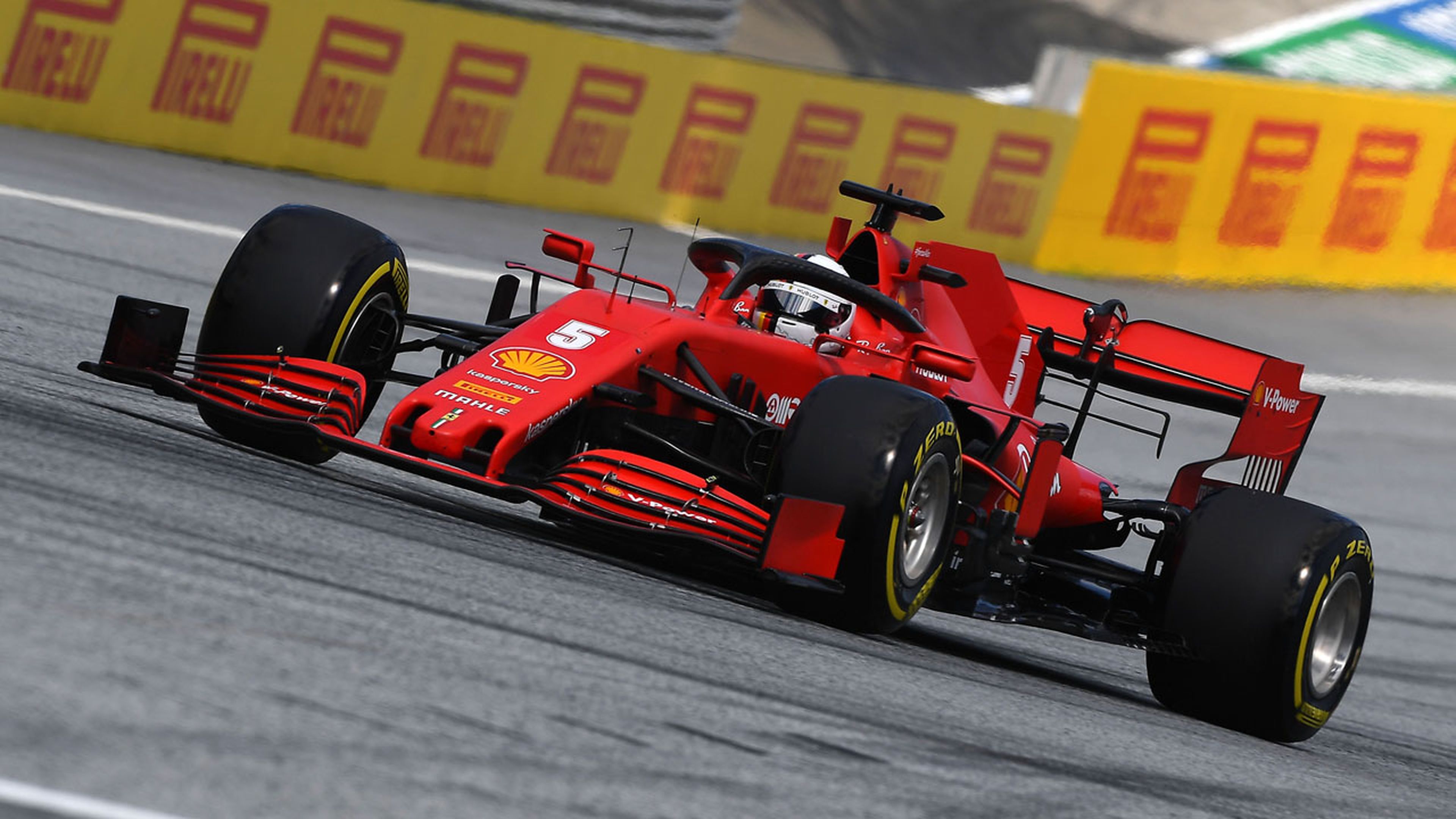 Vettel en el Ferrari SF1000 durante el GP de Estiria. Foto: Ferrari
