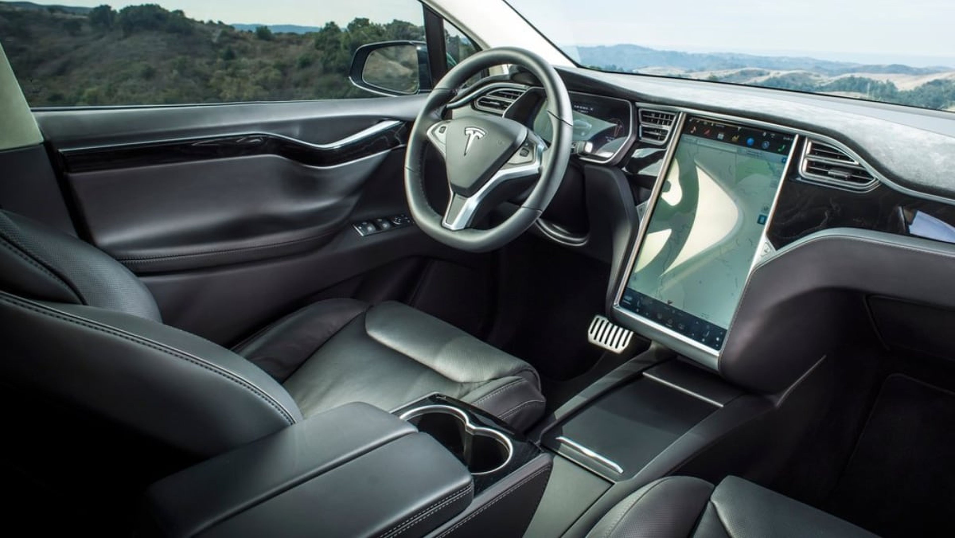 Así luce el interior del Tesla Model X