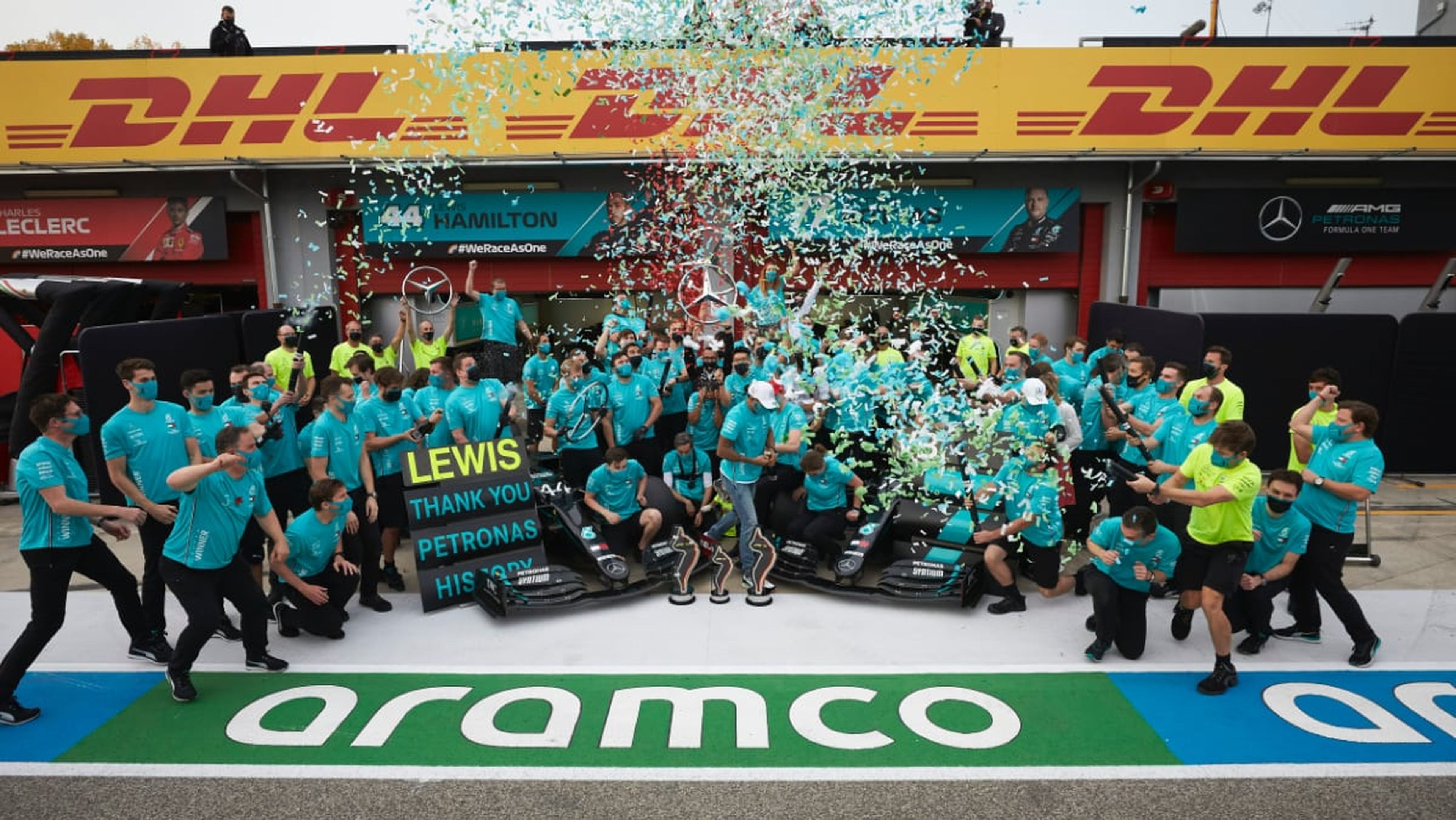 En el pasado Gran Premio Emilia Romagna de 2020, Mercedes hizo historia ganando su séptimo campeonato de constructores de manera consecutiva