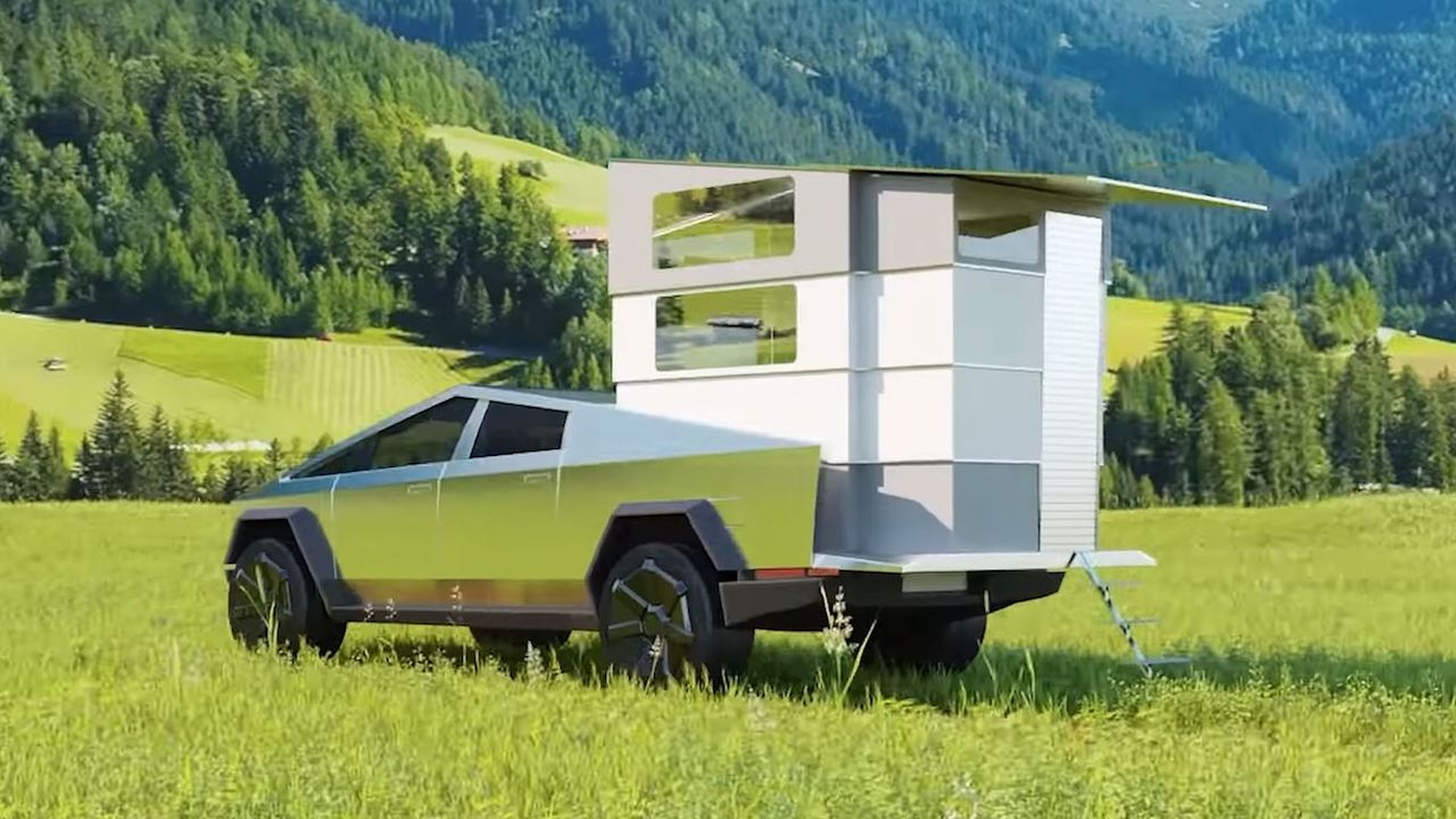 Tesla Cybertruck caravana