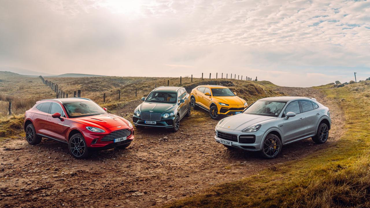 Aston Martin DBX Vs Bentley Bentayga Vs Lamborghini Urus Vs Porsche ...