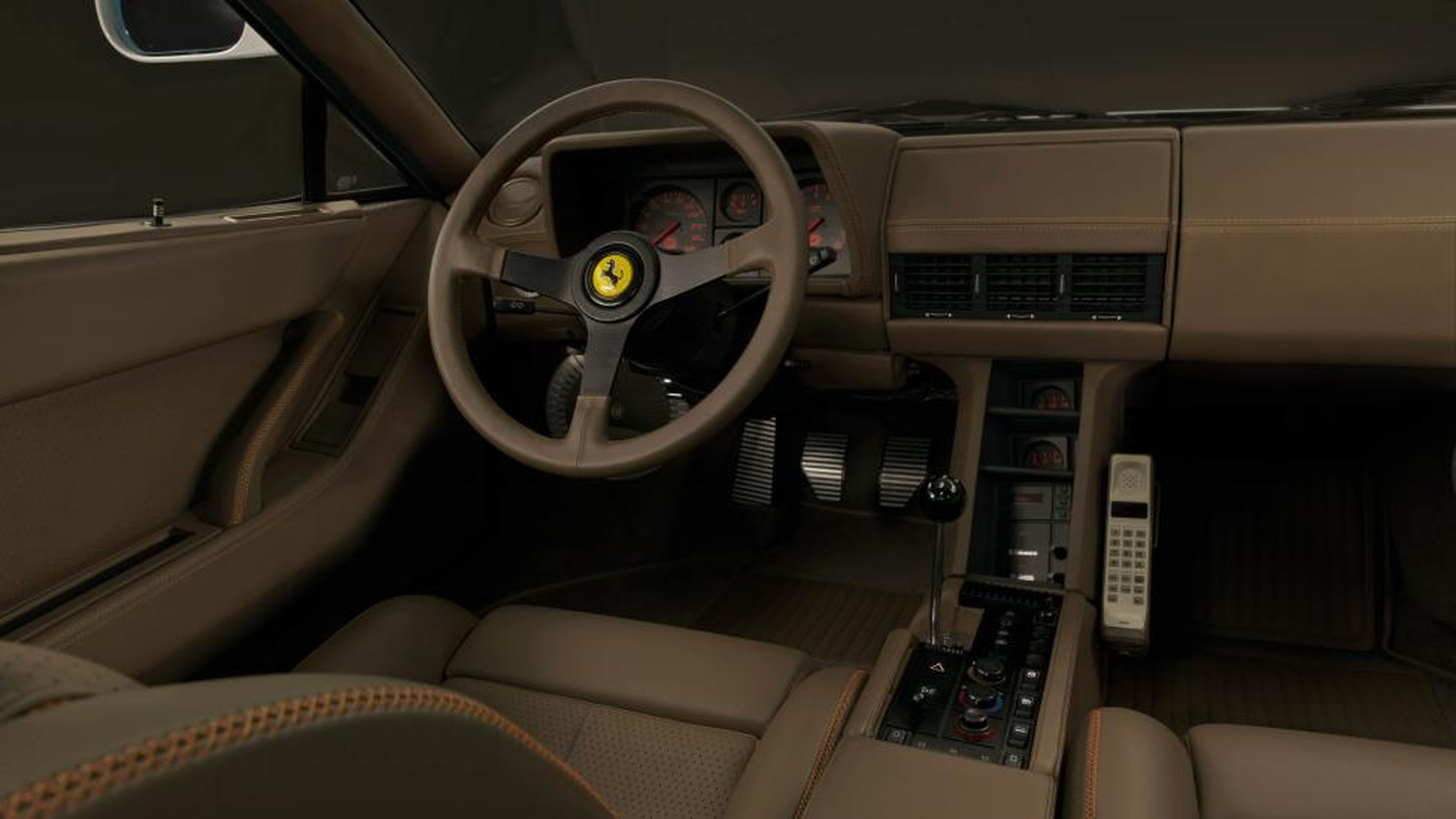 Interior del Ferrari Testarossa de Officine Fioravanti