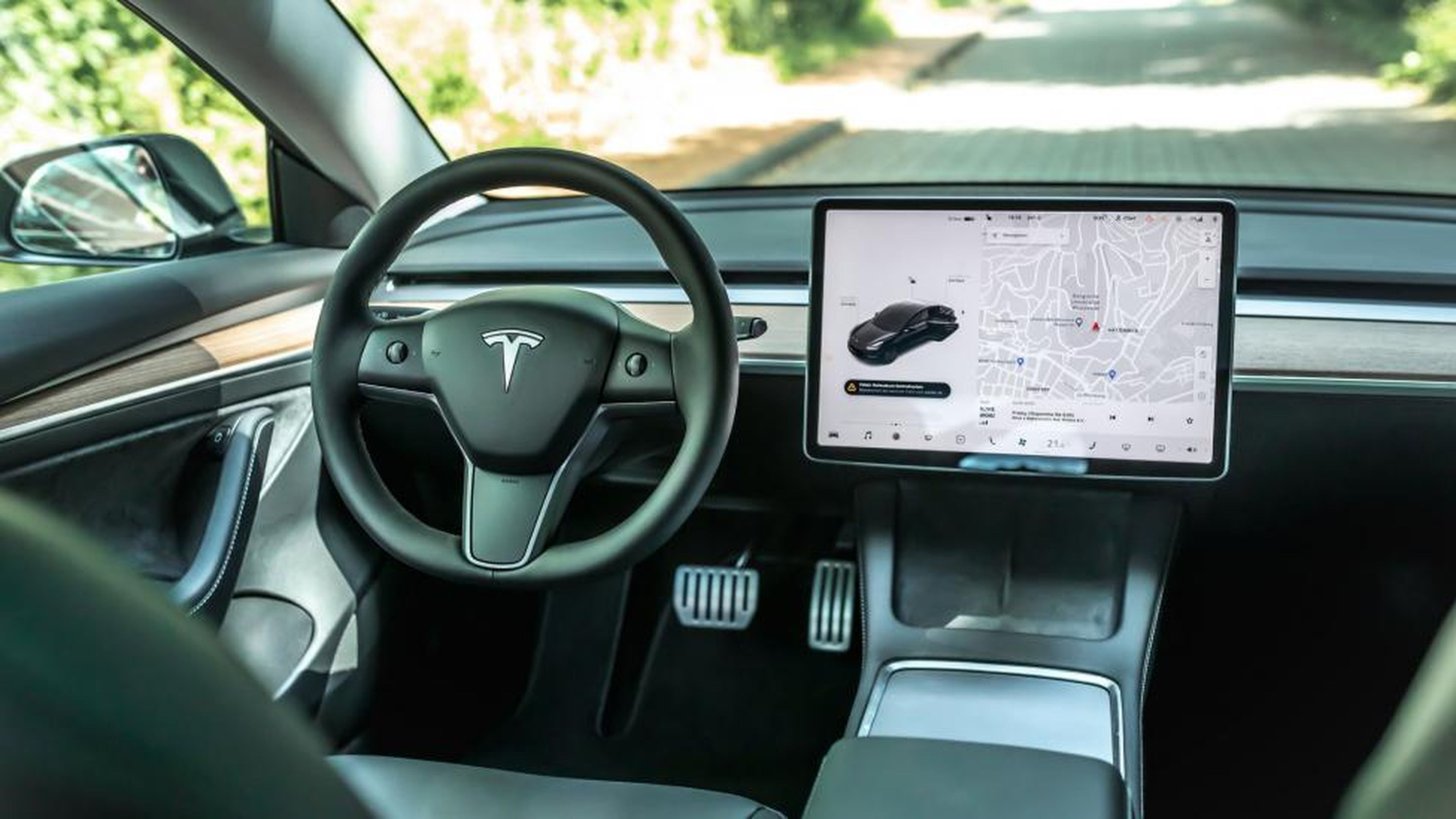 Interior del Tesla Model 3.
