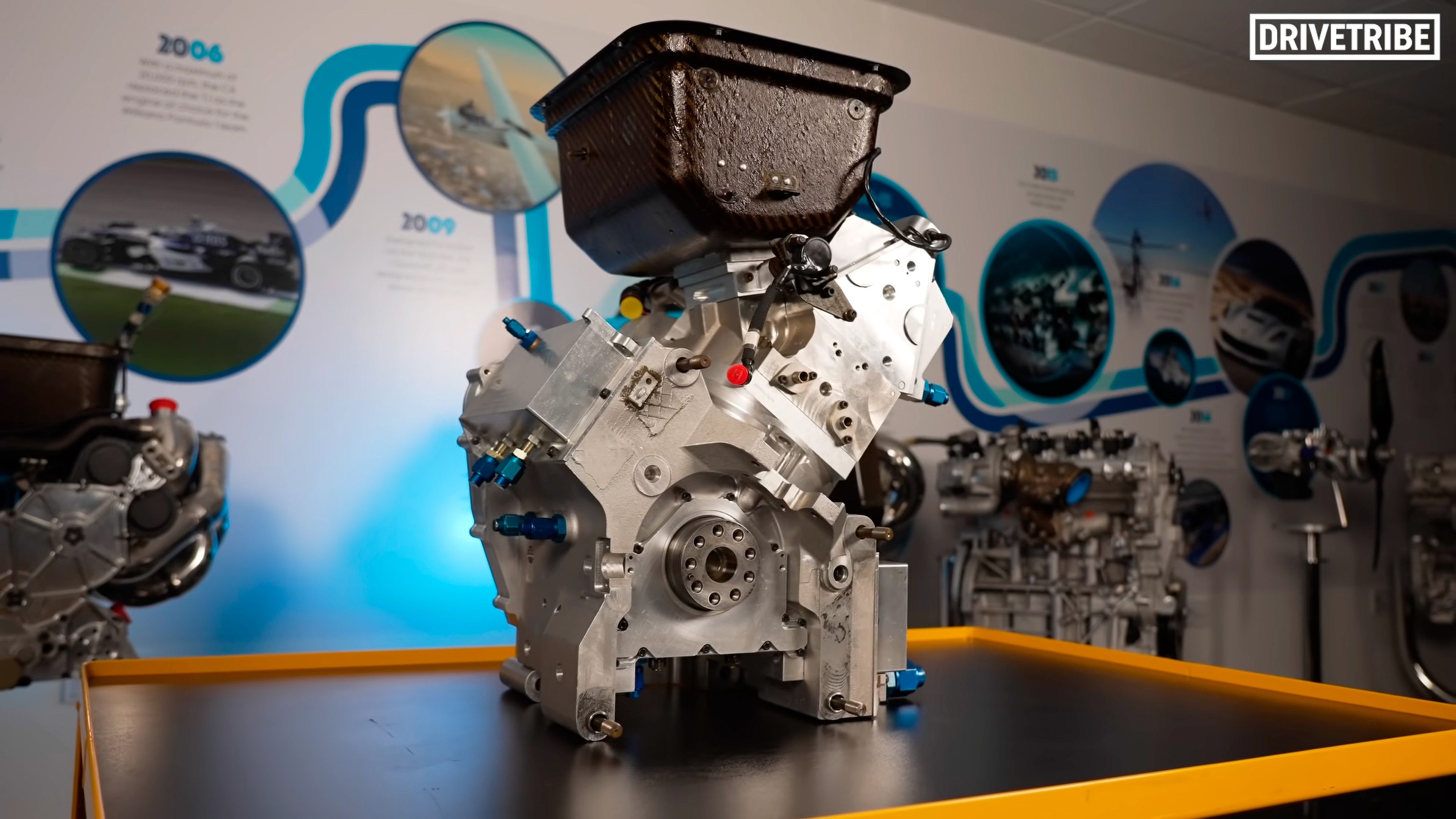 Motor de un cilindro de Cosworth, precursor del TJ V10 de F1.