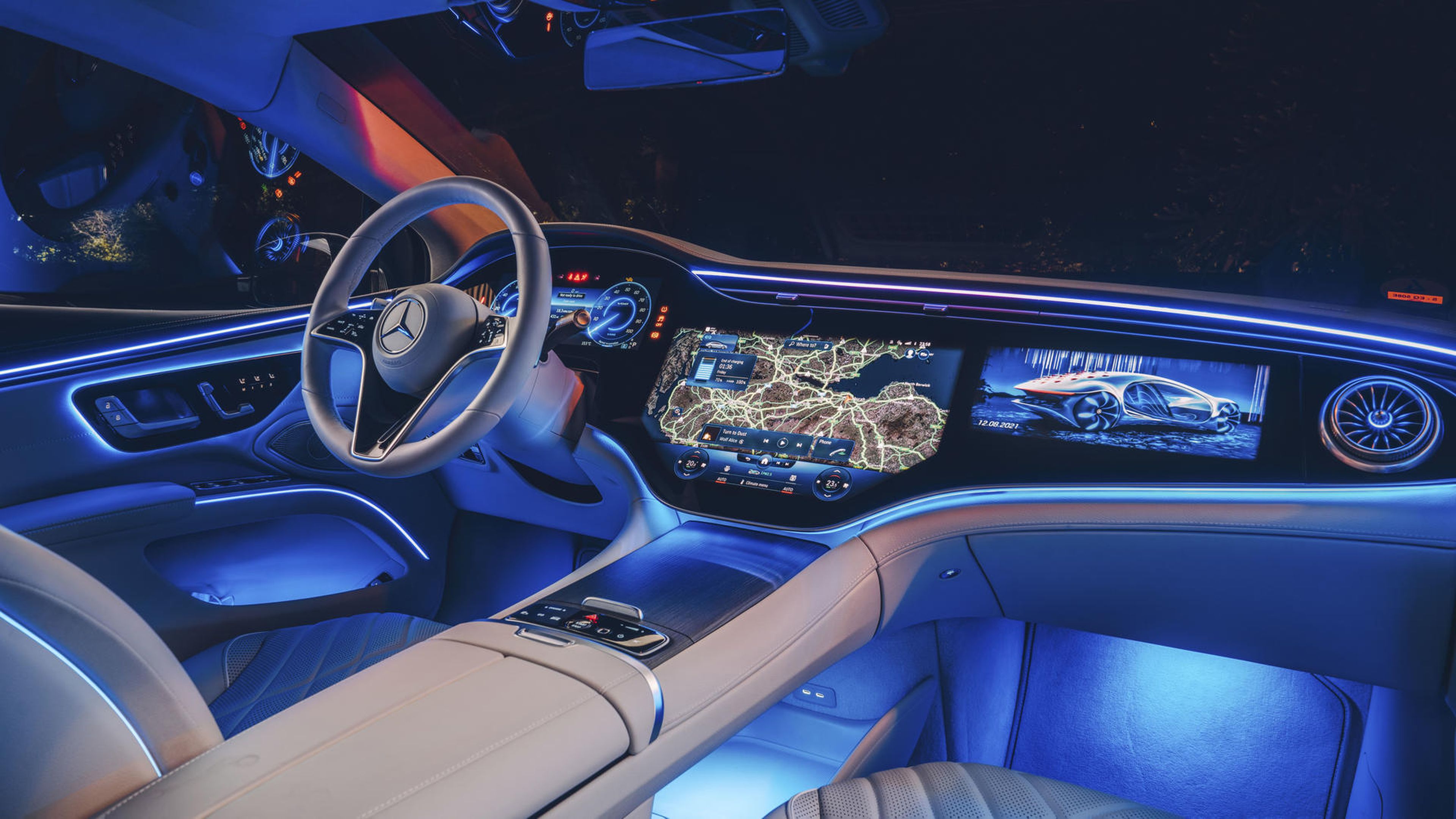 Interior del Mercedes EQS