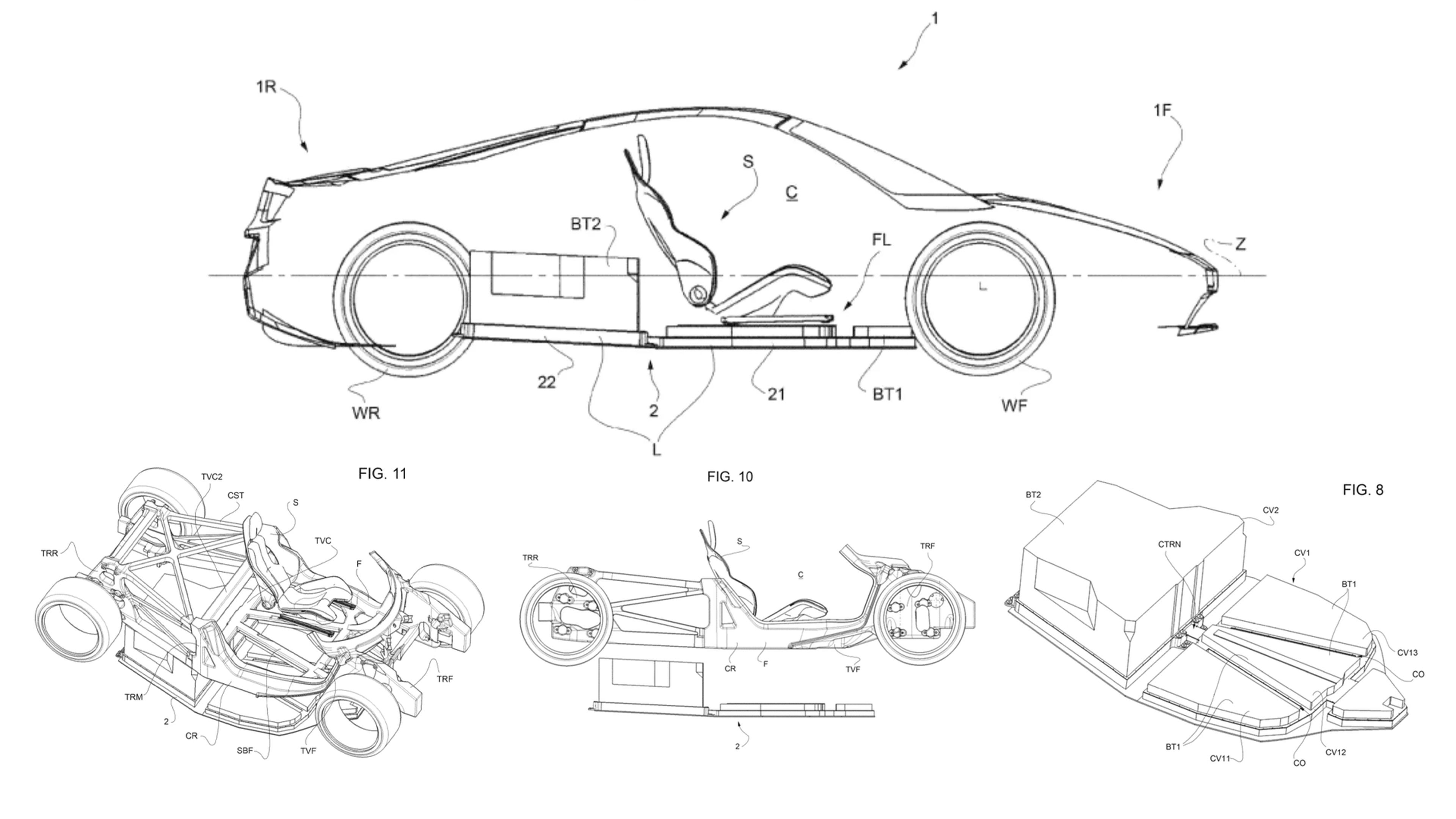 Patente de Ferrari eléctrico e híbrido