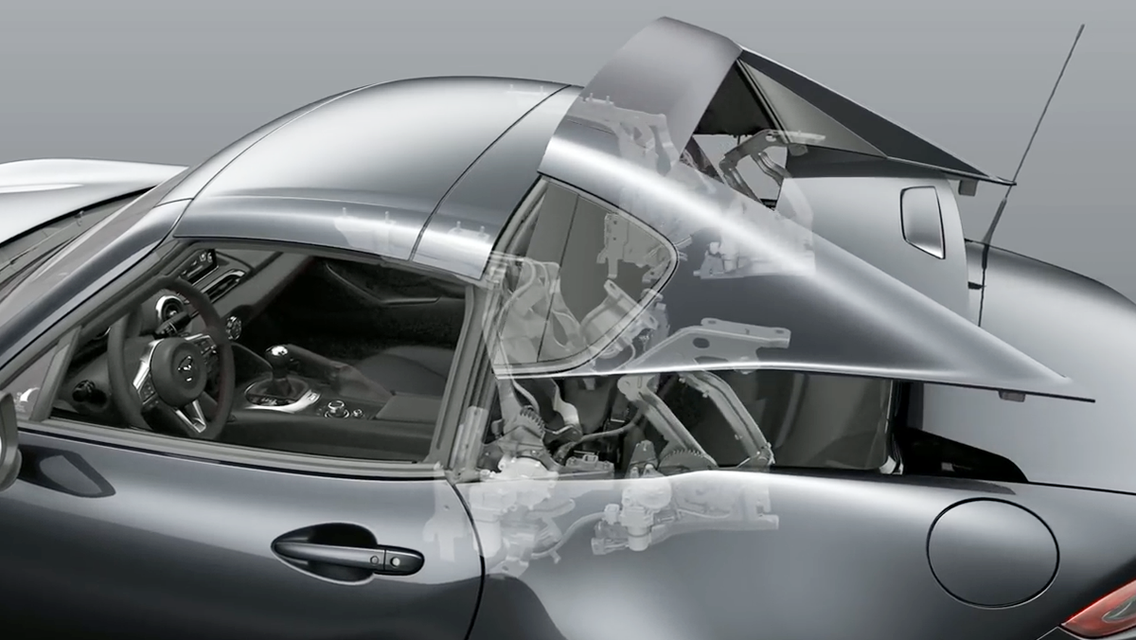 Así se abre el techo del nuevo Mazda MX-5 RF