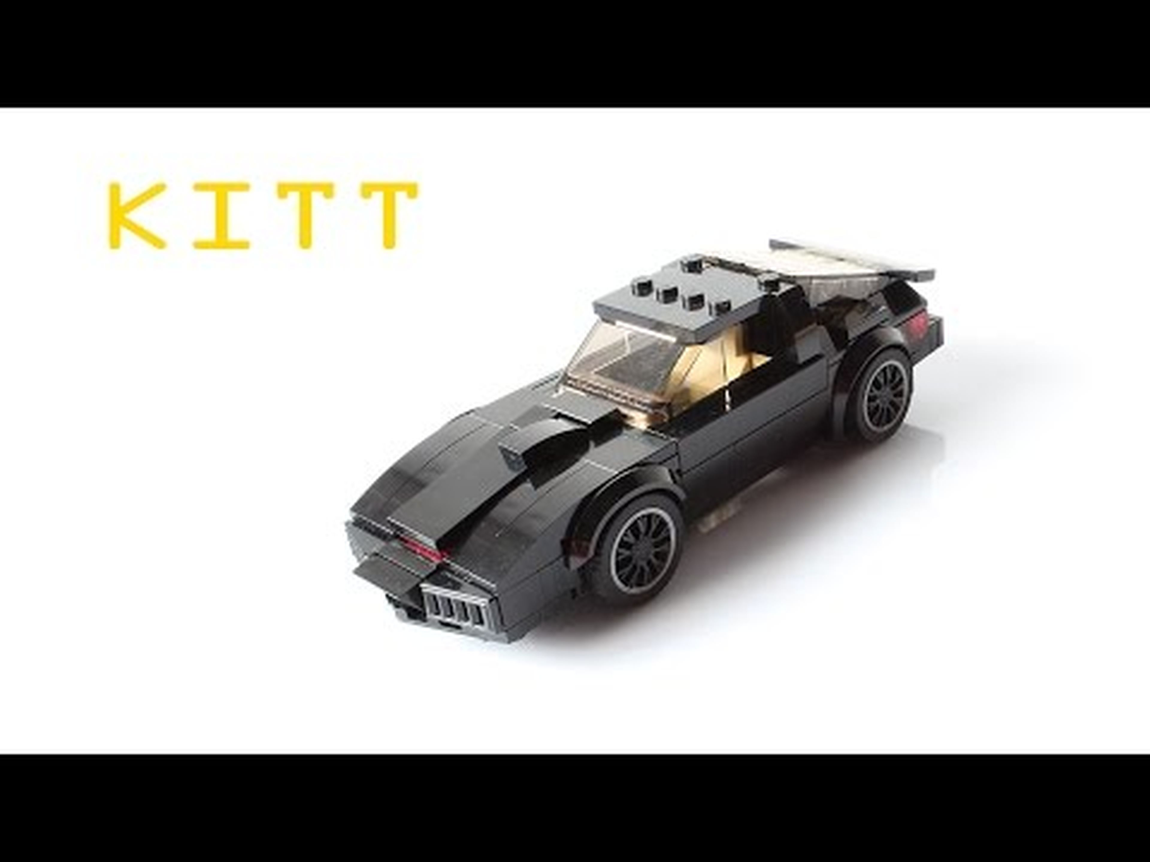 El coche fantástico KITT con piezas de Lego
