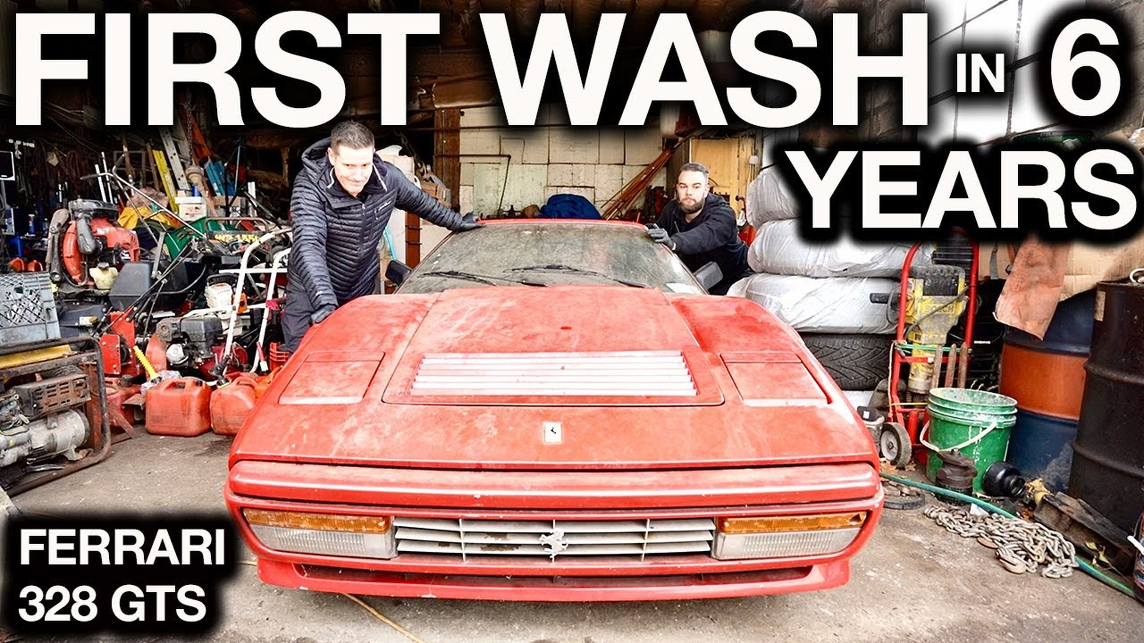 First Wash in 6 Years: Ferrari 328 GTS Disaster Detail